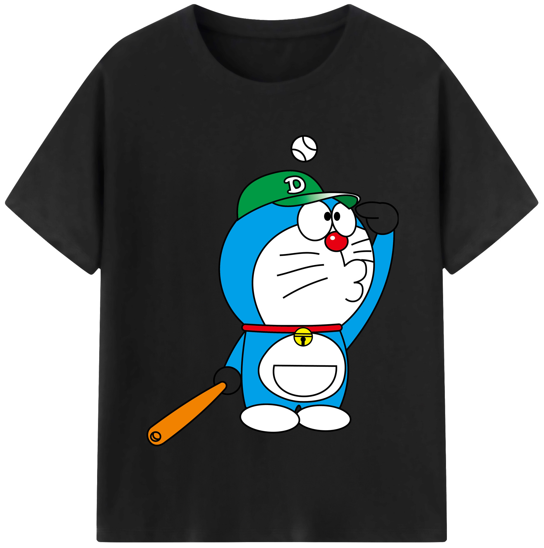 （画像用） ドラえもん Doraemon レディースカジュアルプリントTシャツ（綿100％）