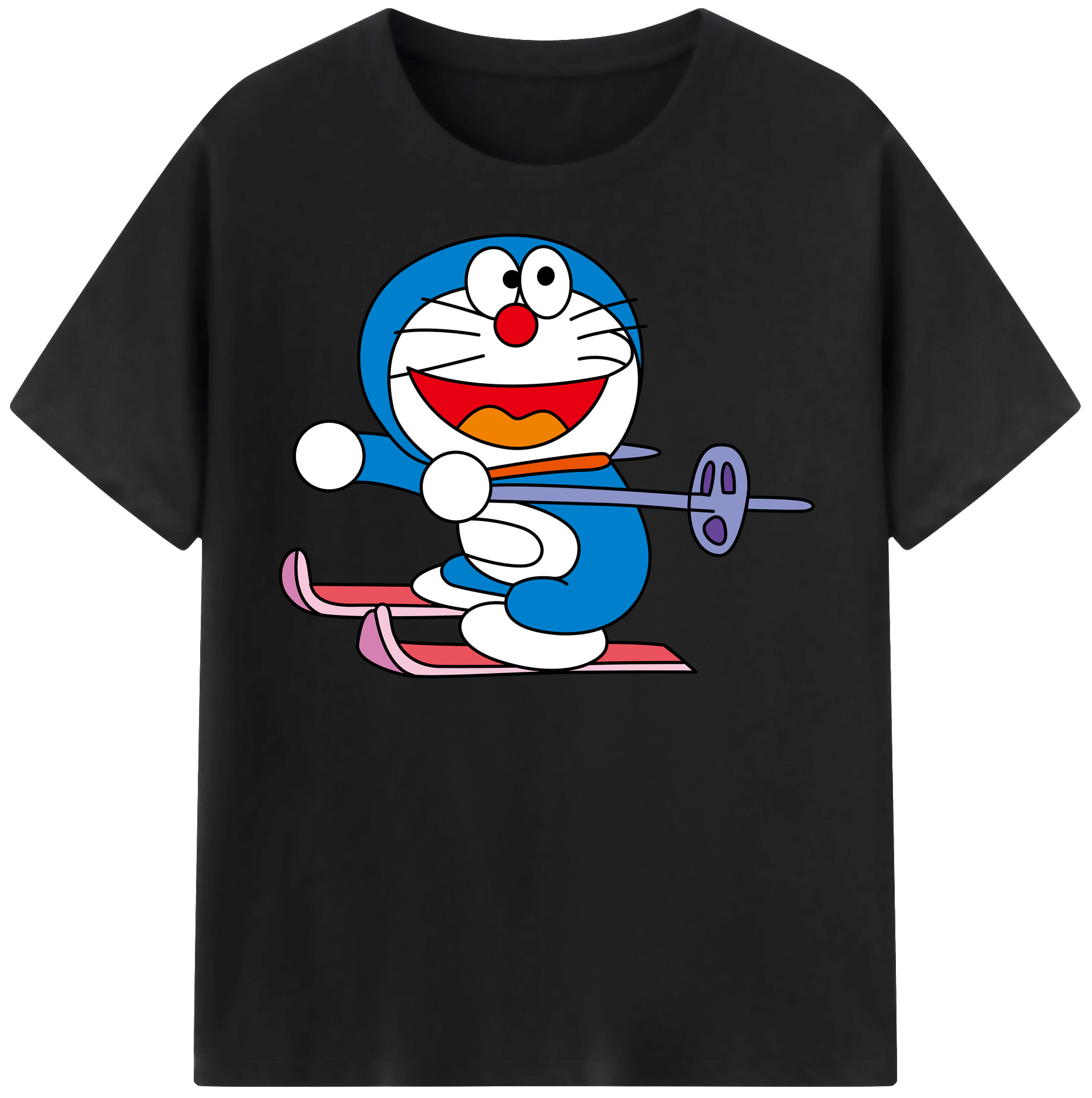 （画像用） ドラえもん Doraemon レディースカジュアルプリントTシャツ（綿100％）