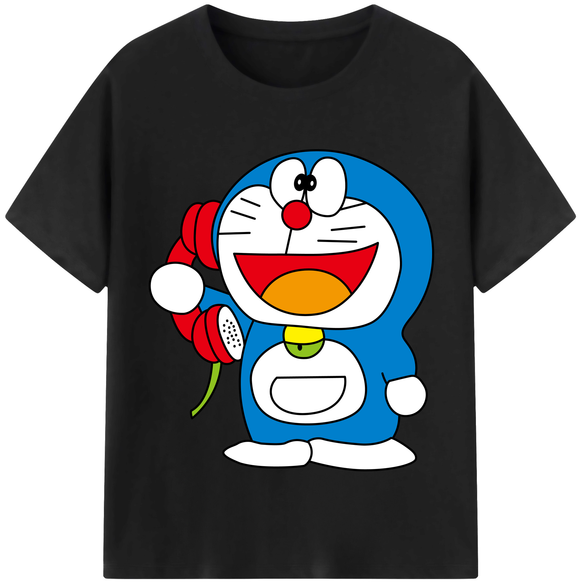 （画像用） ドラえもん Doraemon レディースカジュアルプリントTシャツ（綿100％）