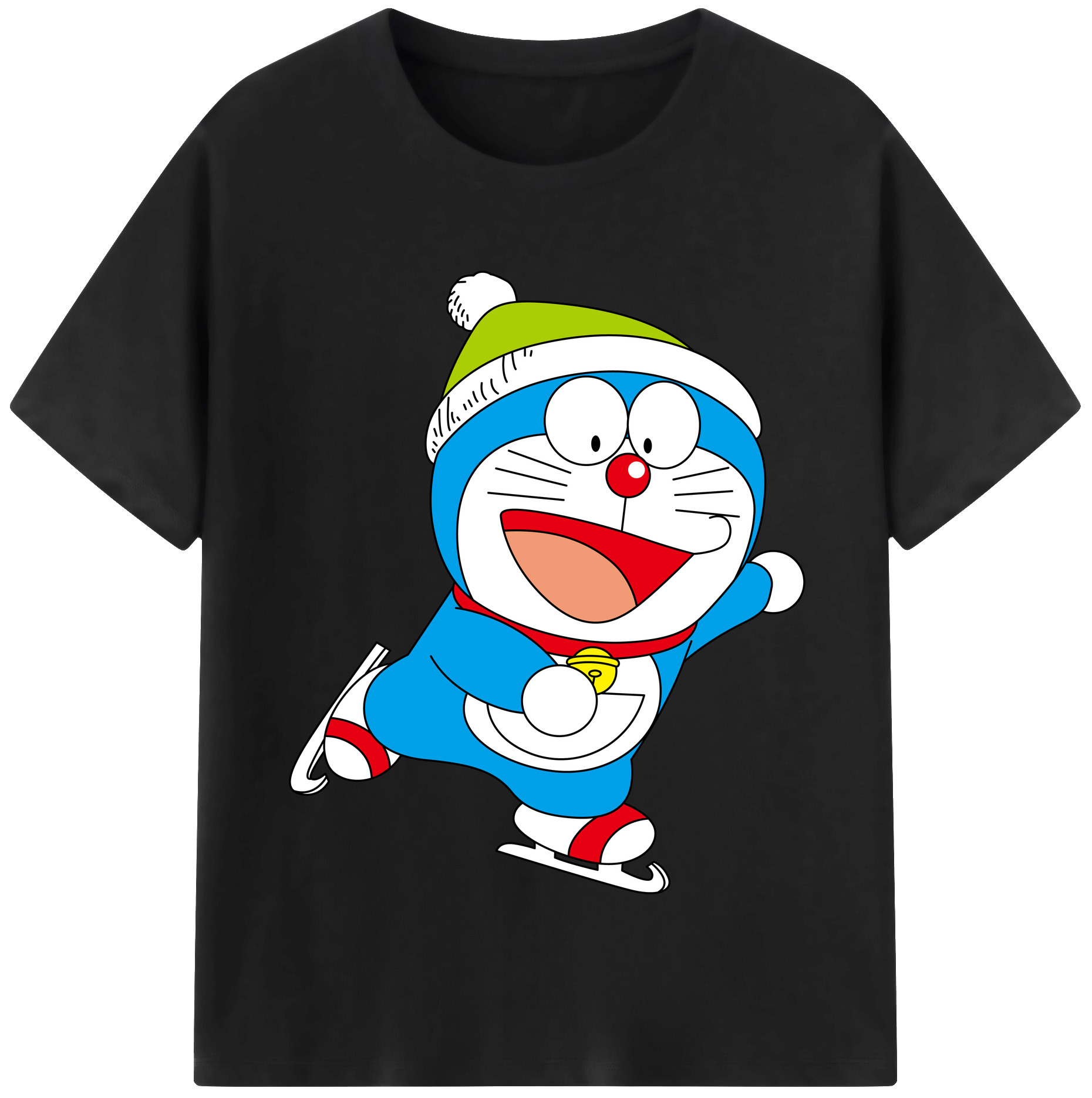 （画像用） ドラえもん Doraemon レディースカジュアルプリントTシャツ（綿100％）