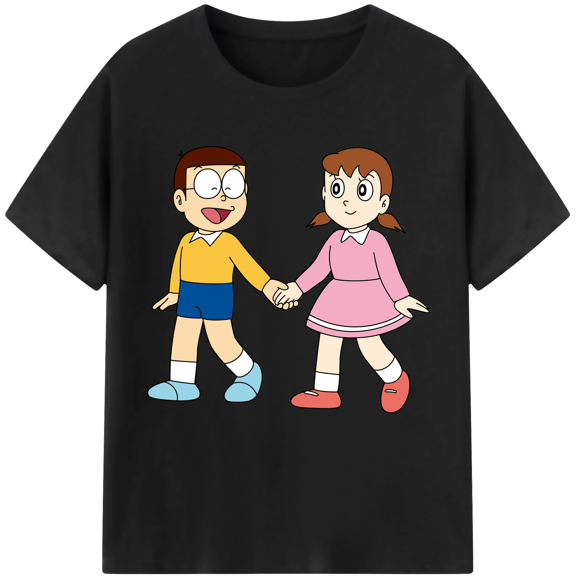 （画像用） ドラえもん 野比 のび太 Doraemon Nobita Nobi レディースカジュアルプリントTシャツ（綿100％）