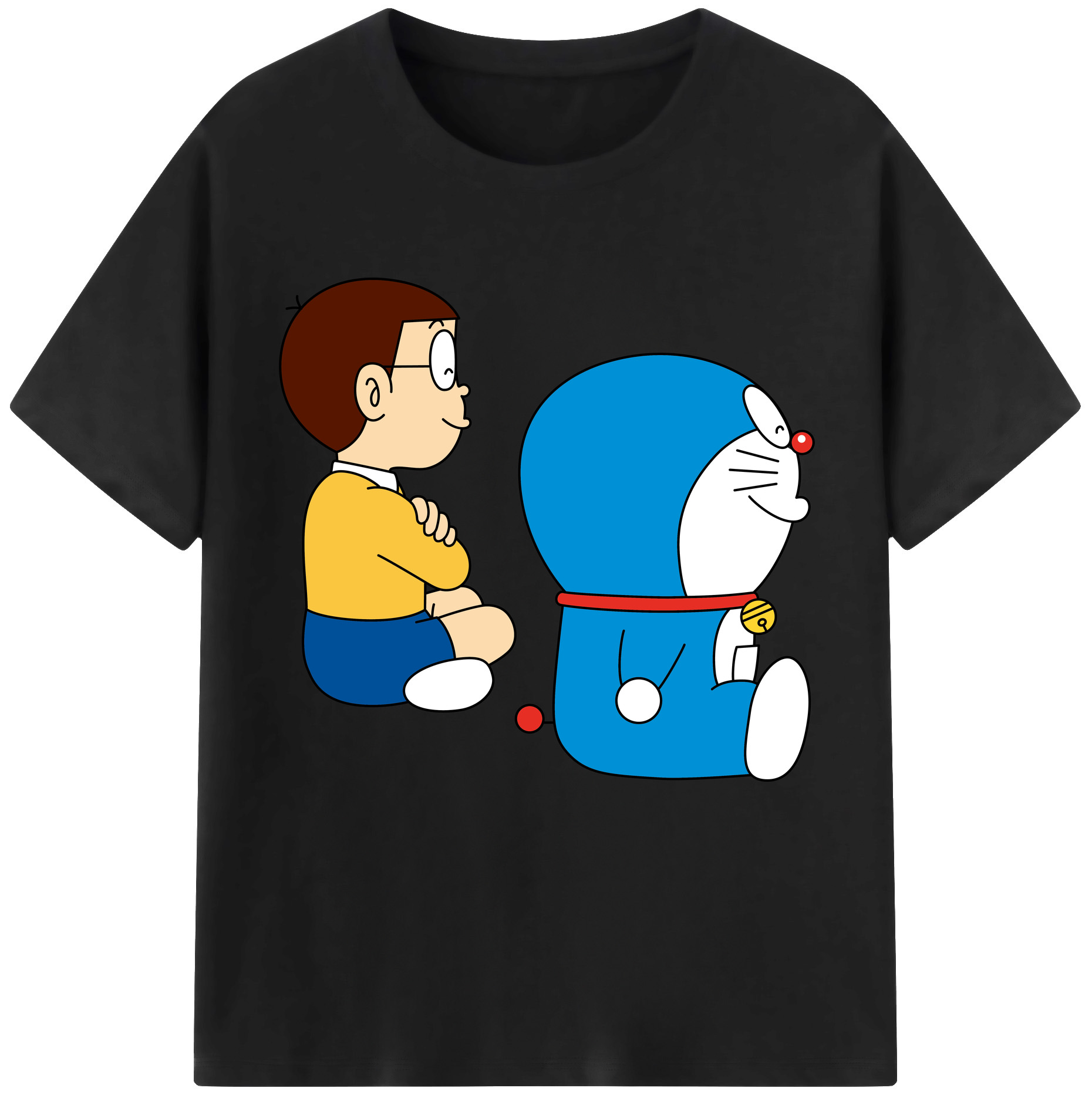 （画像用） ドラえもん 野比 のび太 Doraemon Nobita Nobi レディースカジュアルプリントTシャツ（綿100％）