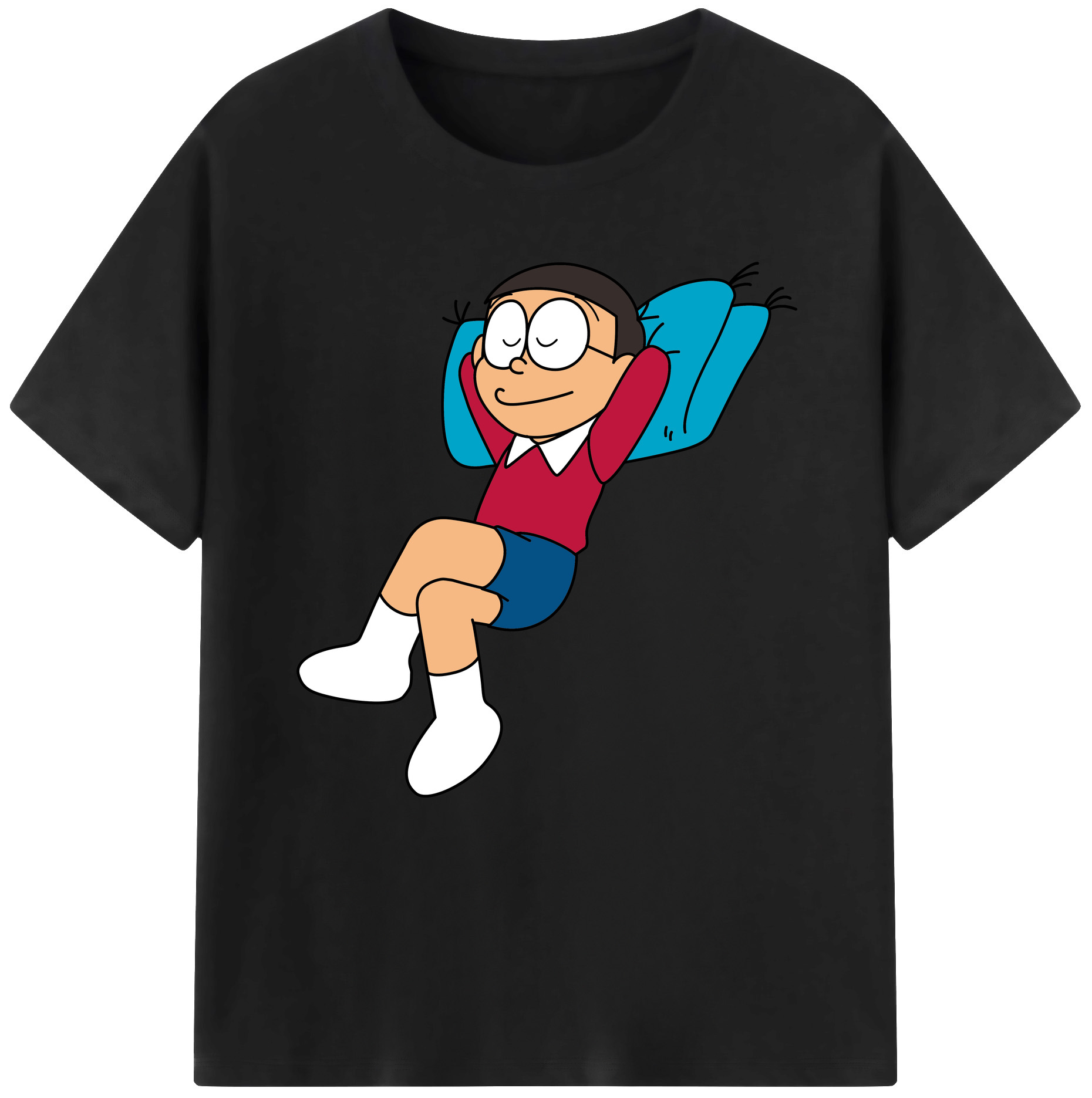 （画像用） ドラえもん 野比 のび太 Doraemon Nobita Nobi レディースカジュアルプリントTシャツ（綿100％）