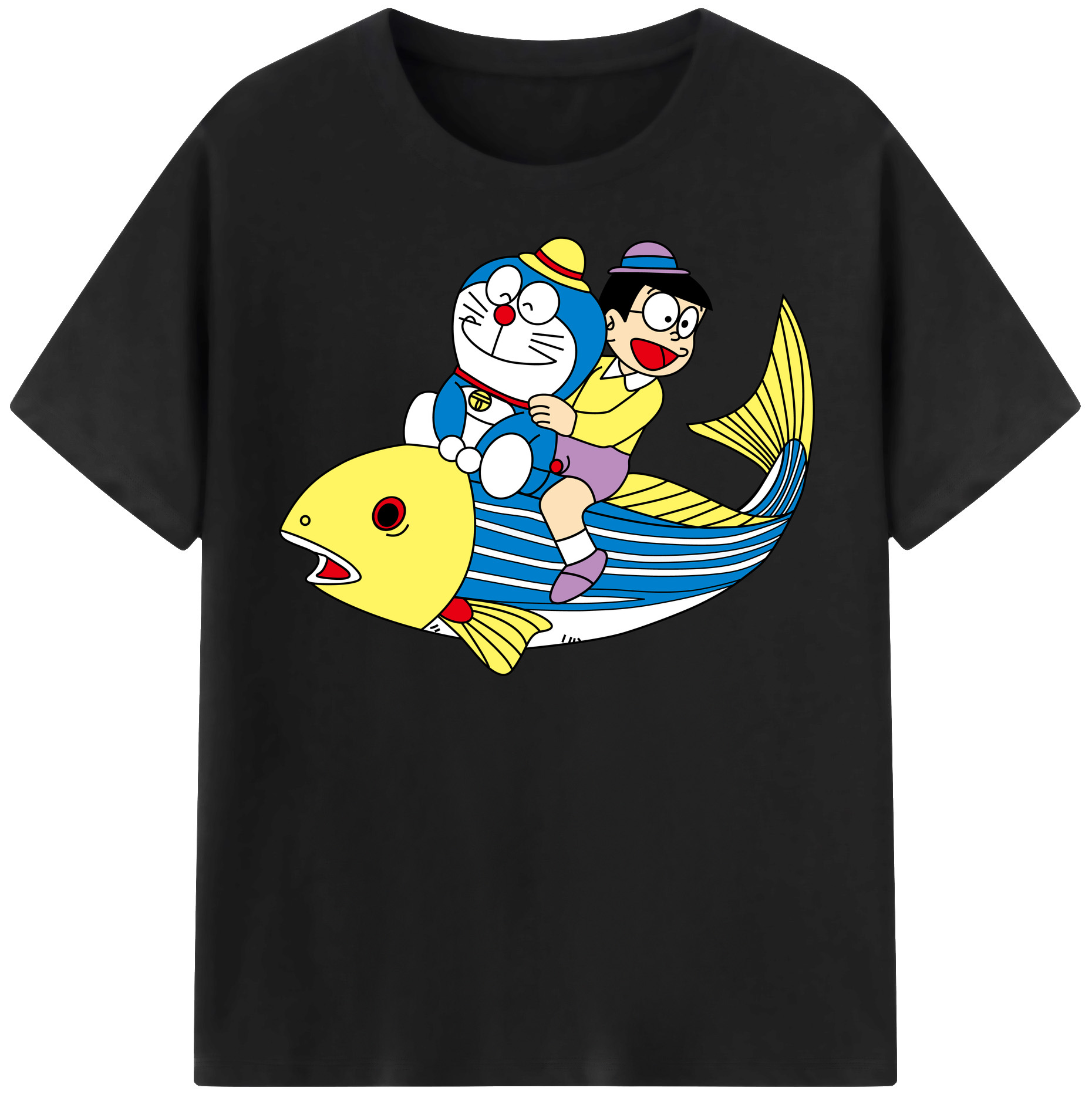 （画像用） ドラえもん 野比 のび太 Doraemon Nobita Nobi レディースカジュアルプリントTシャツ（綿100％）