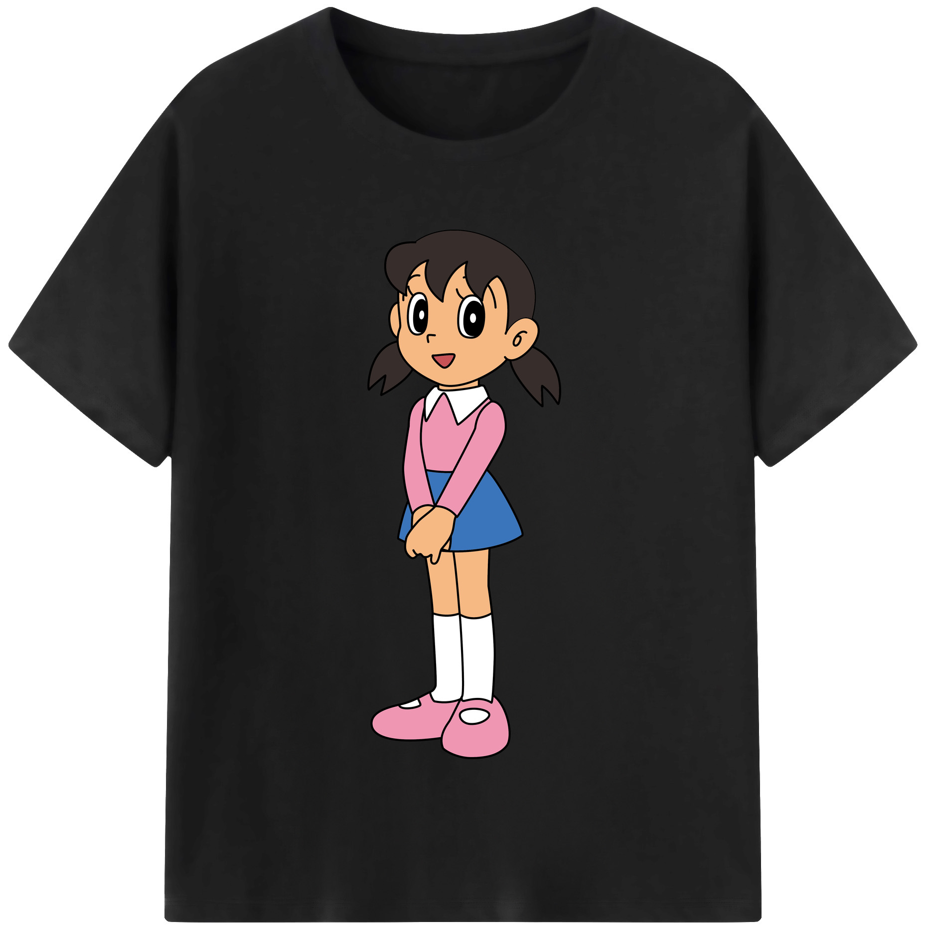 （画像用） ドラえもん みなもと しずか Doraemon Shizuka Minamoto レディースカジュアルプリントTシャツ（綿100％）