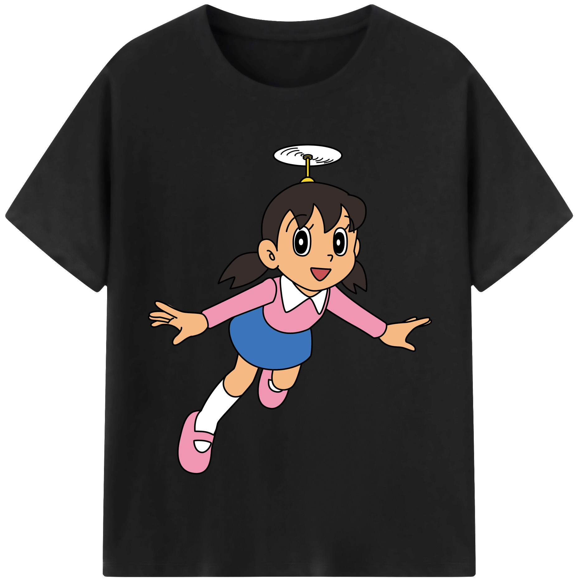（画像用） ドラえもん みなもと しずか Doraemon Shizuka Minamoto レディースカジュアルプリントTシャツ（綿100％）