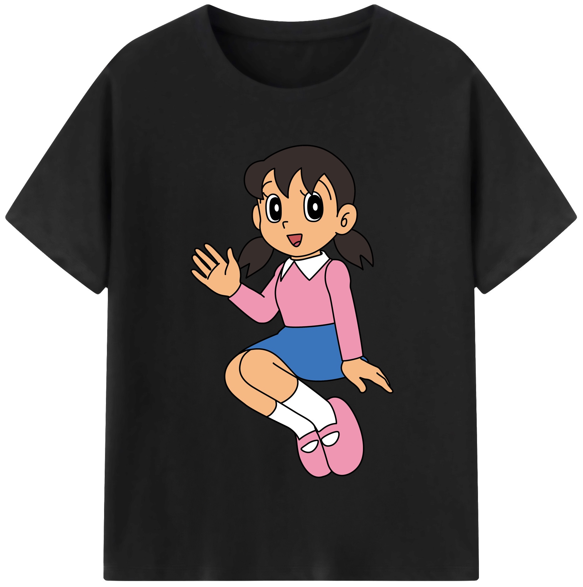（画像用） ドラえもん みなもと しずか Doraemon Shizuka Minamoto レディースカジュアルプリントTシャツ（綿100％）