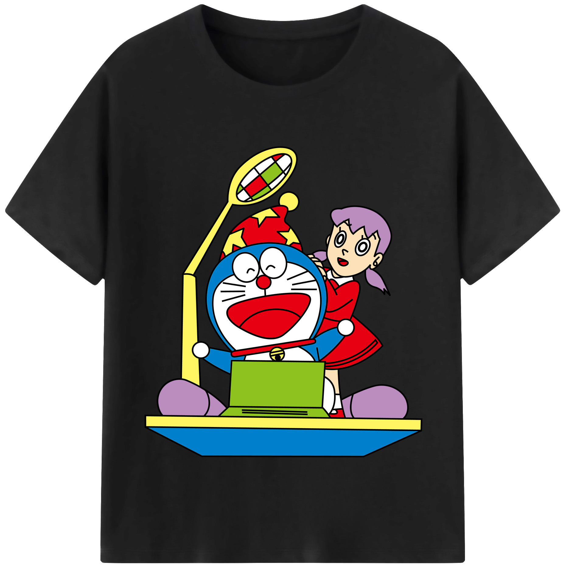 （画像用） ドラえもん みなもと しずか Doraemon Shizuka Minamoto レディースカジュアルプリントTシャツ（綿100％）