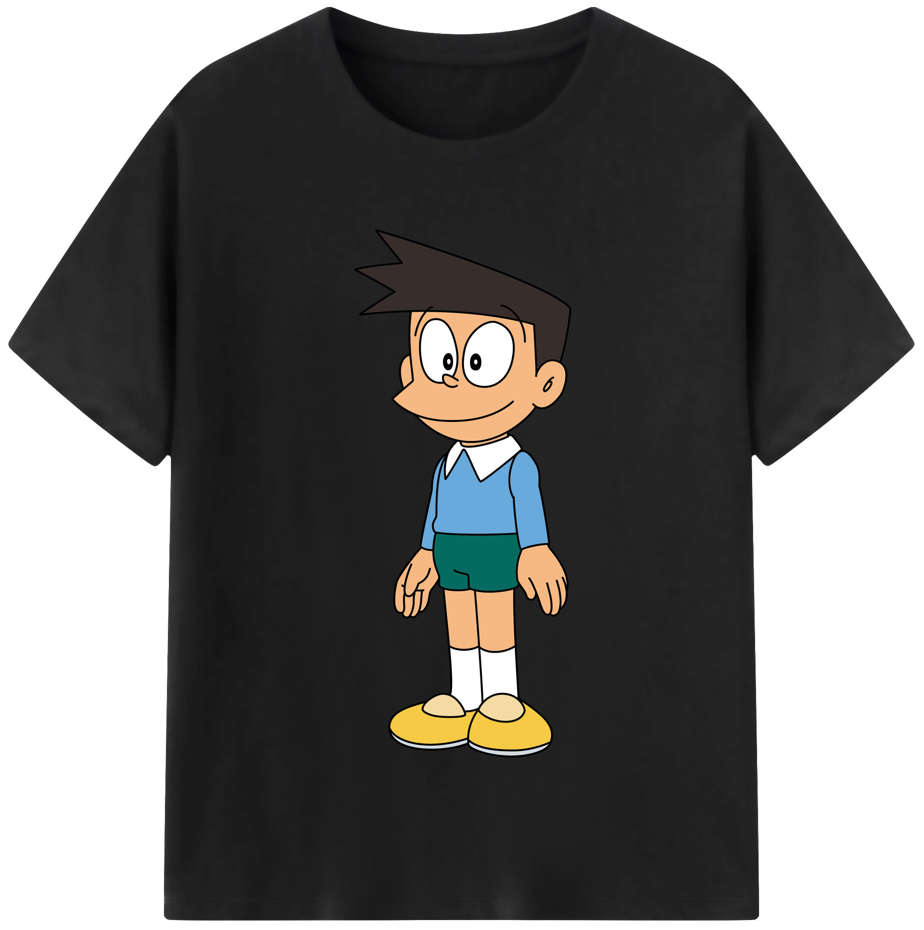 （画像用） ドラえもん 骨川 スネ夫 Doraemon Honekawa Suneo レディースカジュアルプリントTシャツ（綿100％）