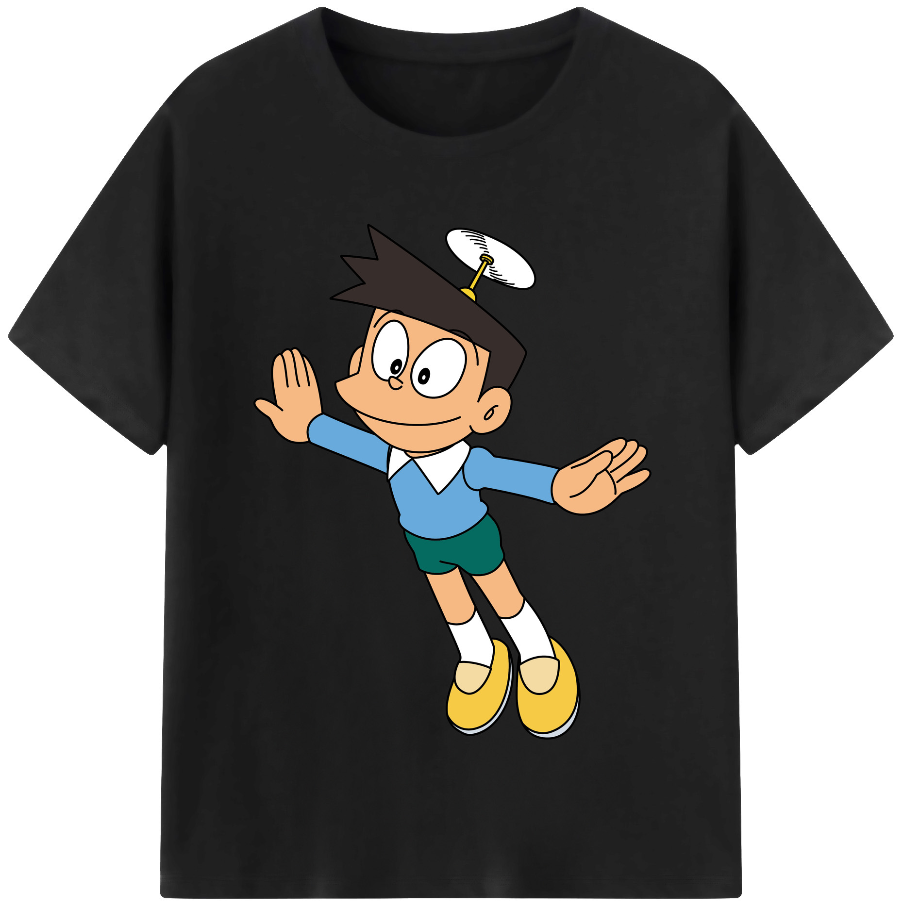 （画像用） ドラえもん 骨川 スネ夫 Doraemon Honekawa Suneo レディースカジュアルプリントTシャツ（綿100％）