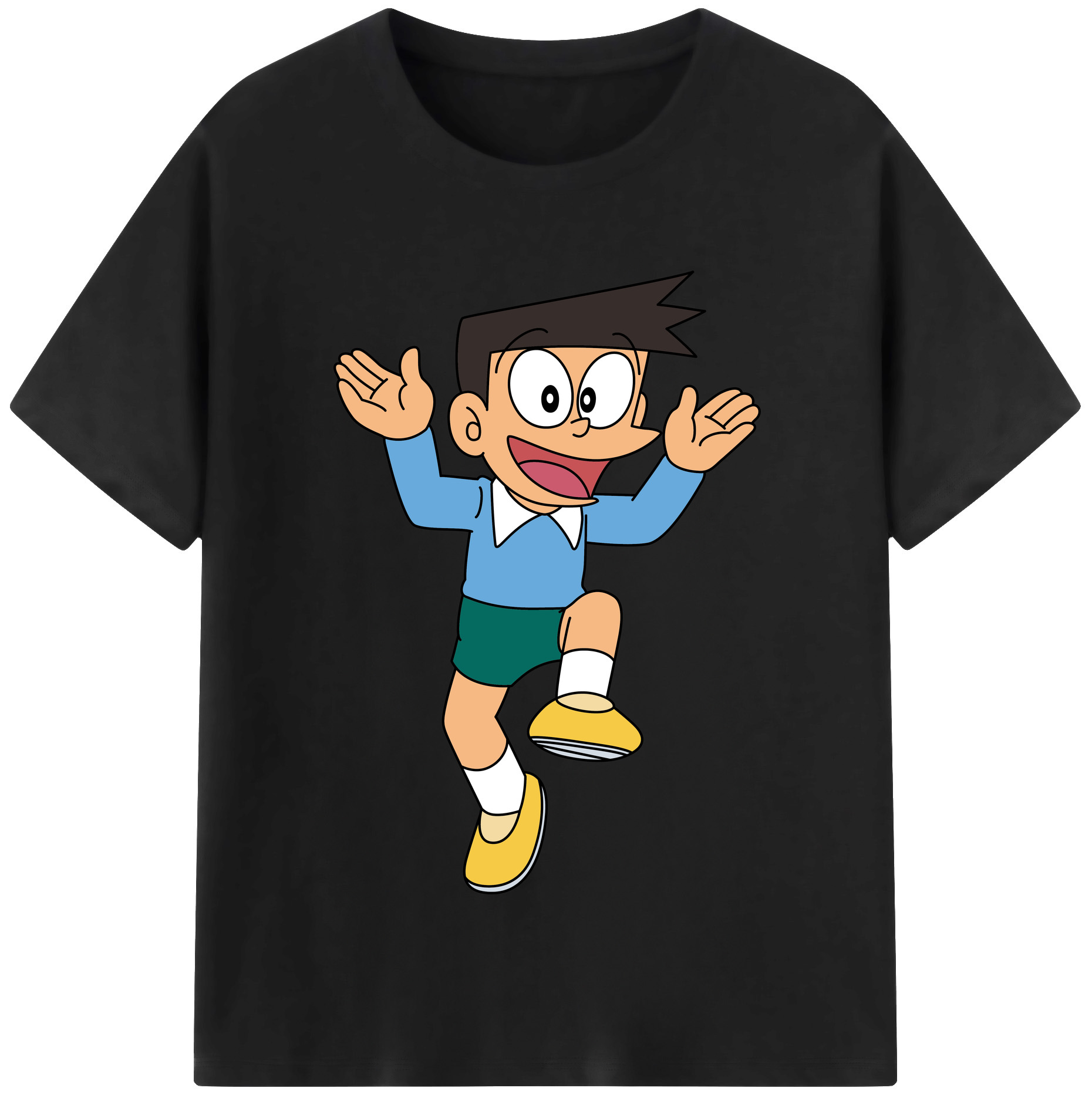 （画像用） ドラえもん 骨川 スネ夫 Doraemon Honekawa Suneo レディースカジュアルプリントTシャツ（綿100％）
