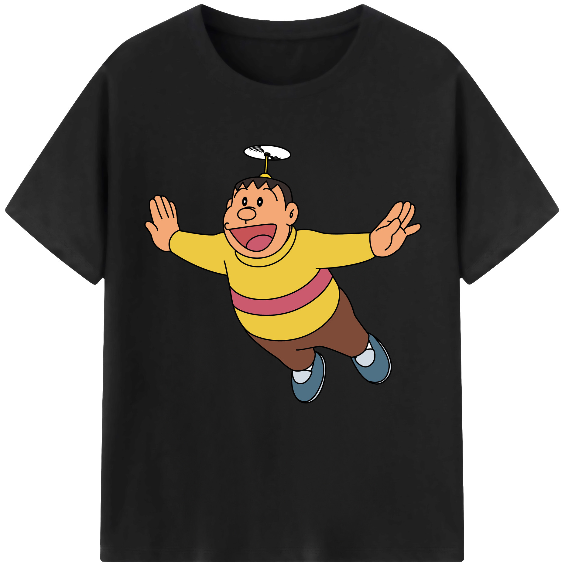 （画像用） ドラえもん 剛田武 Doraemon Gouta Takeshi レディースカジュアルプリントTシャツ（綿100％）