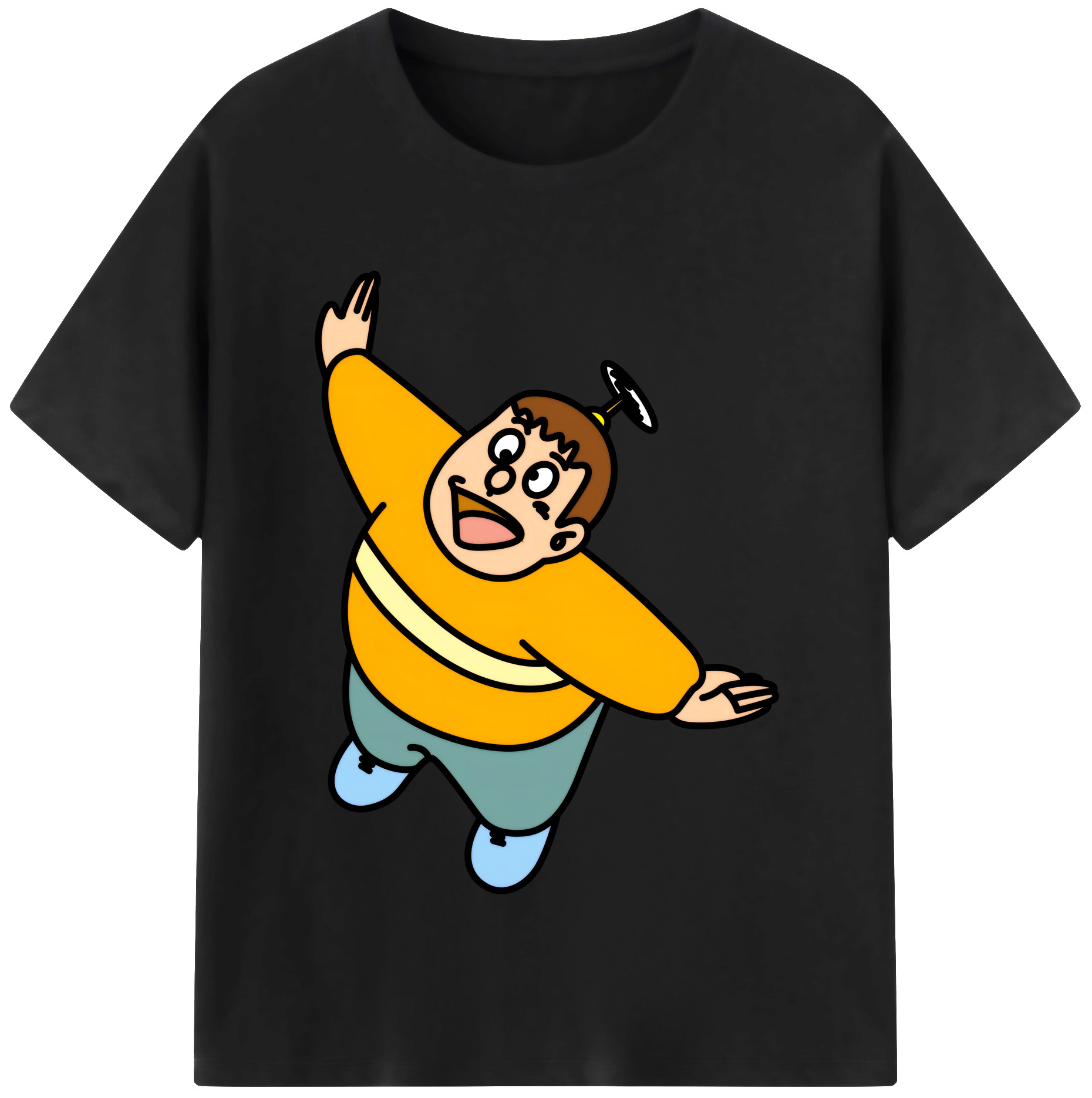 （画像用） ドラえもん 剛田武 Doraemon Gouta Takeshi レディースカジュアルプリントTシャツ（綿100％）