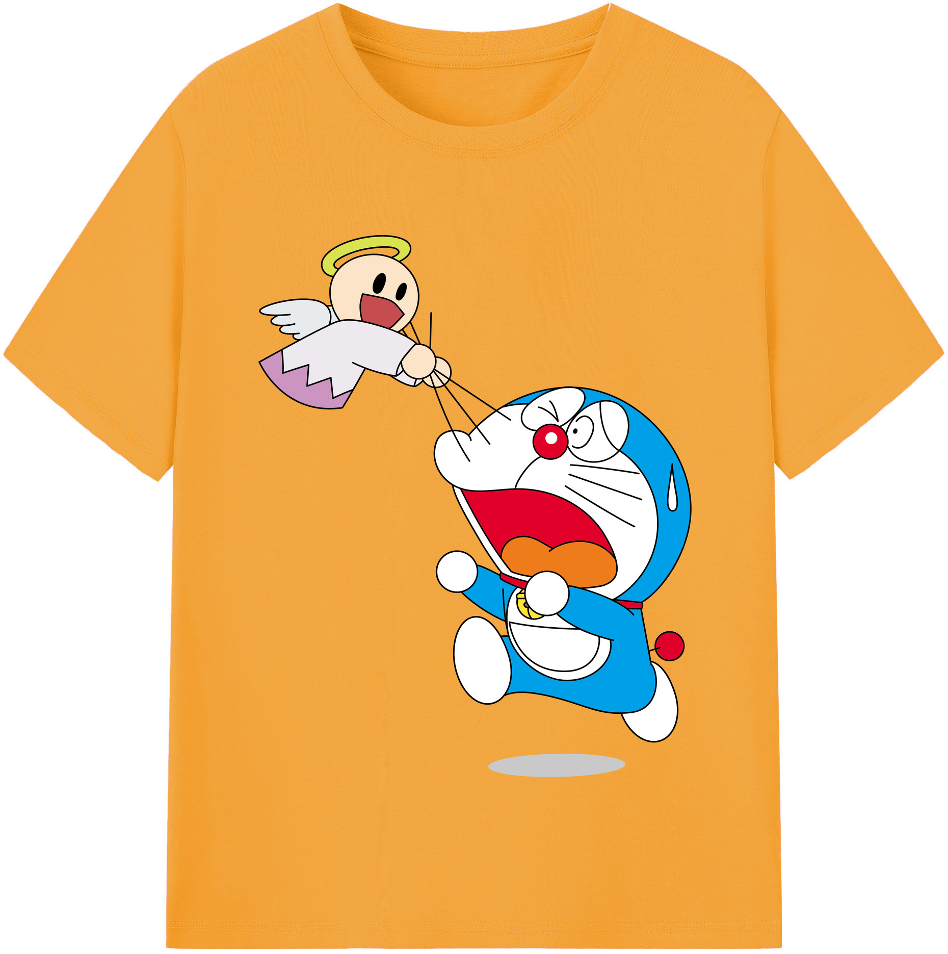 （画像用） ドラえもん Doraemon レディースカジュアルプリントTシャツ（綿100％）