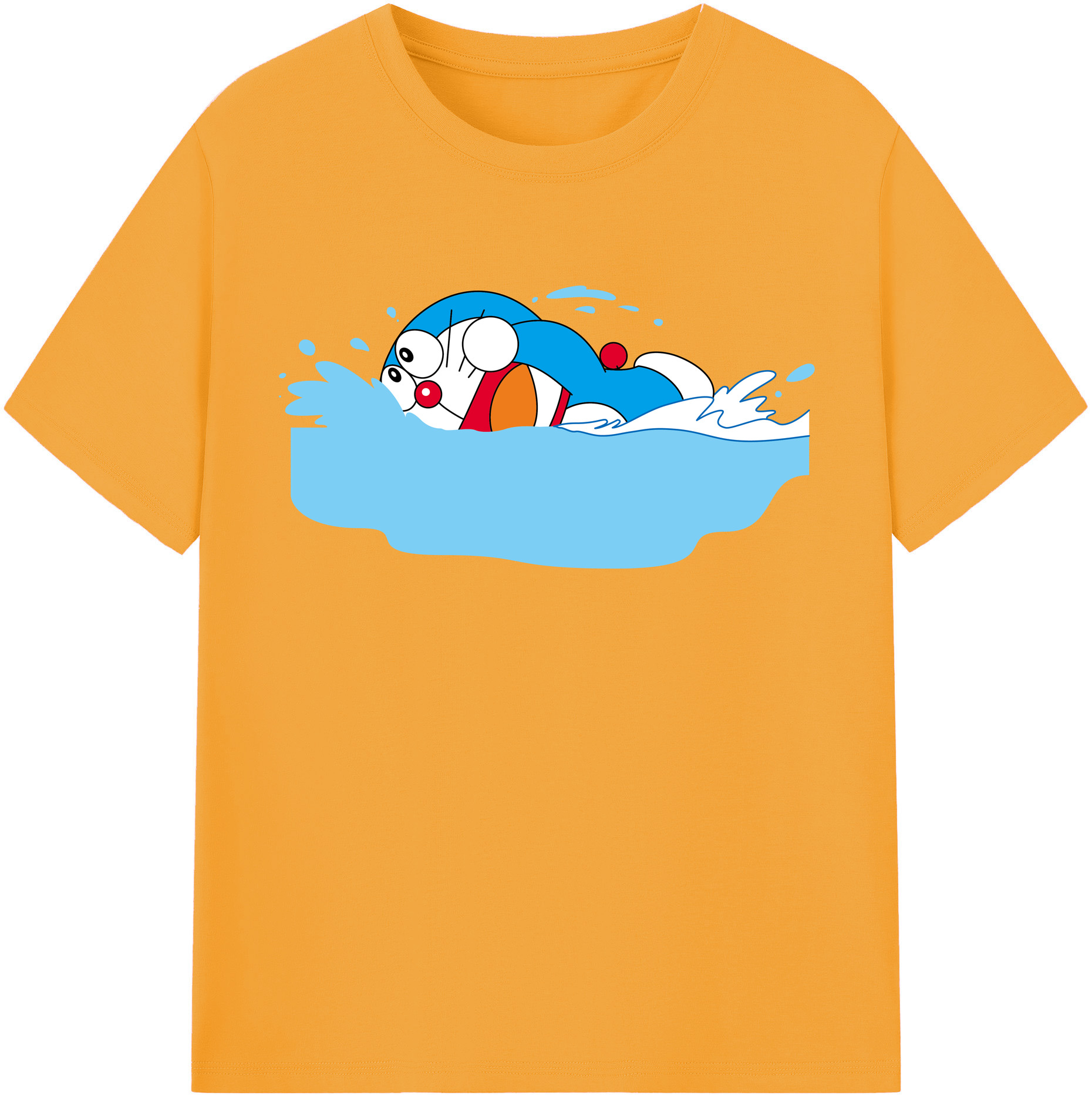（画像用） ドラえもん Doraemon レディースカジュアルプリントTシャツ（綿100％）