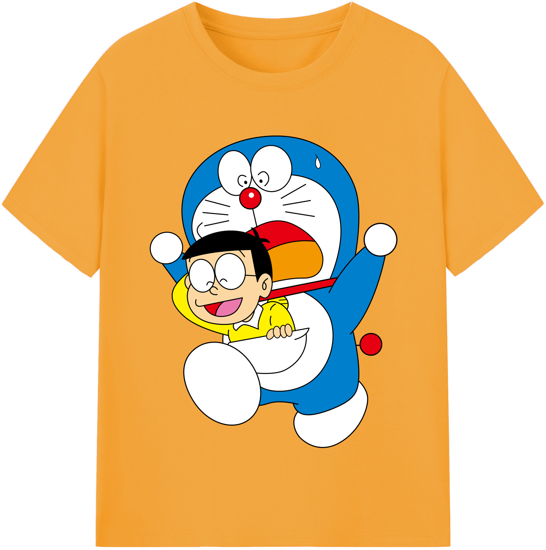 （画像用） ドラえもん Doraemon レディースカジュアルプリントTシャツ（綿100％）