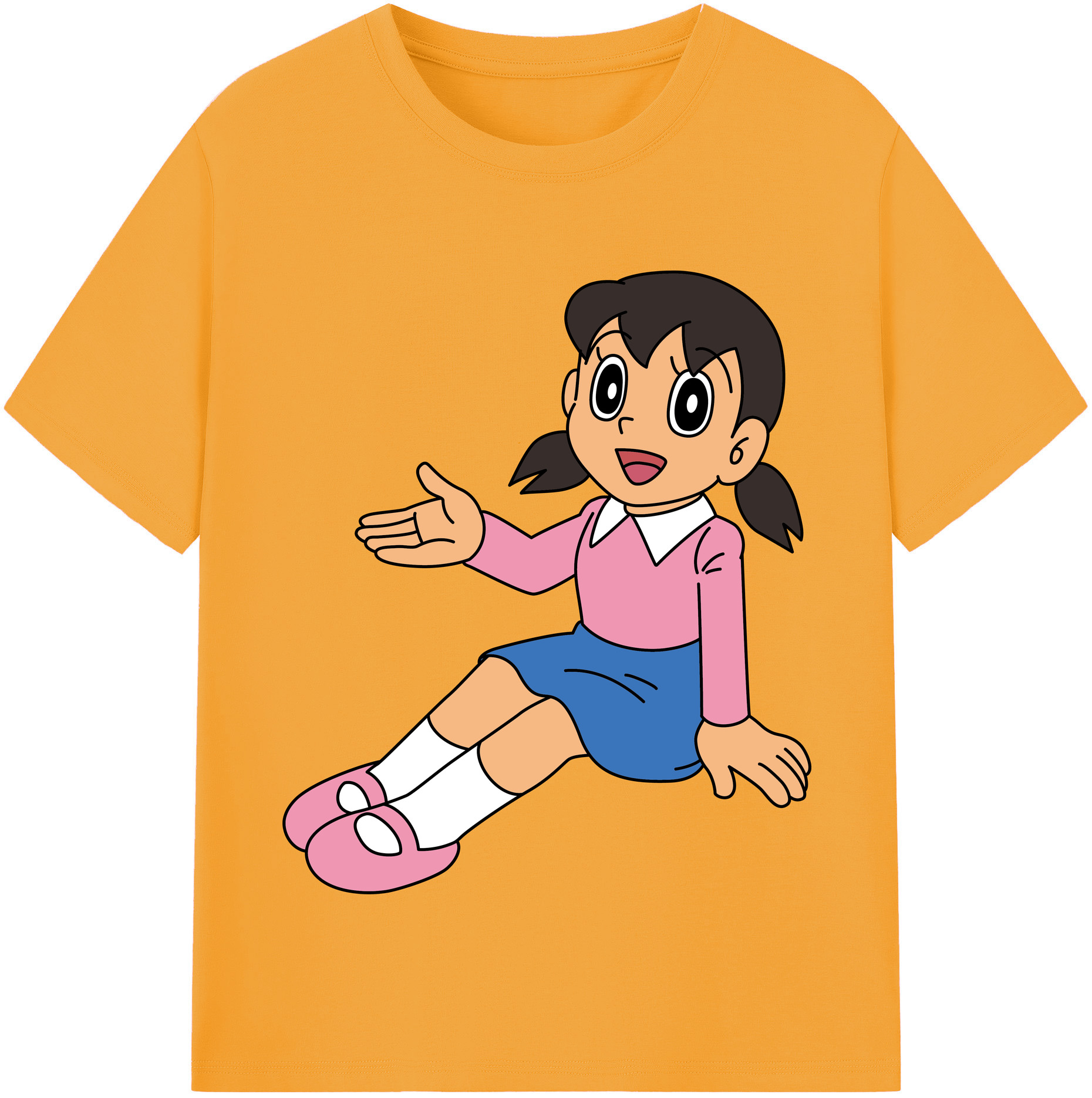 （画像用） ドラえもん みなもと しずか Doraemon Shizuka Minamoto レディースカジュアルプリントTシャツ（綿100％）