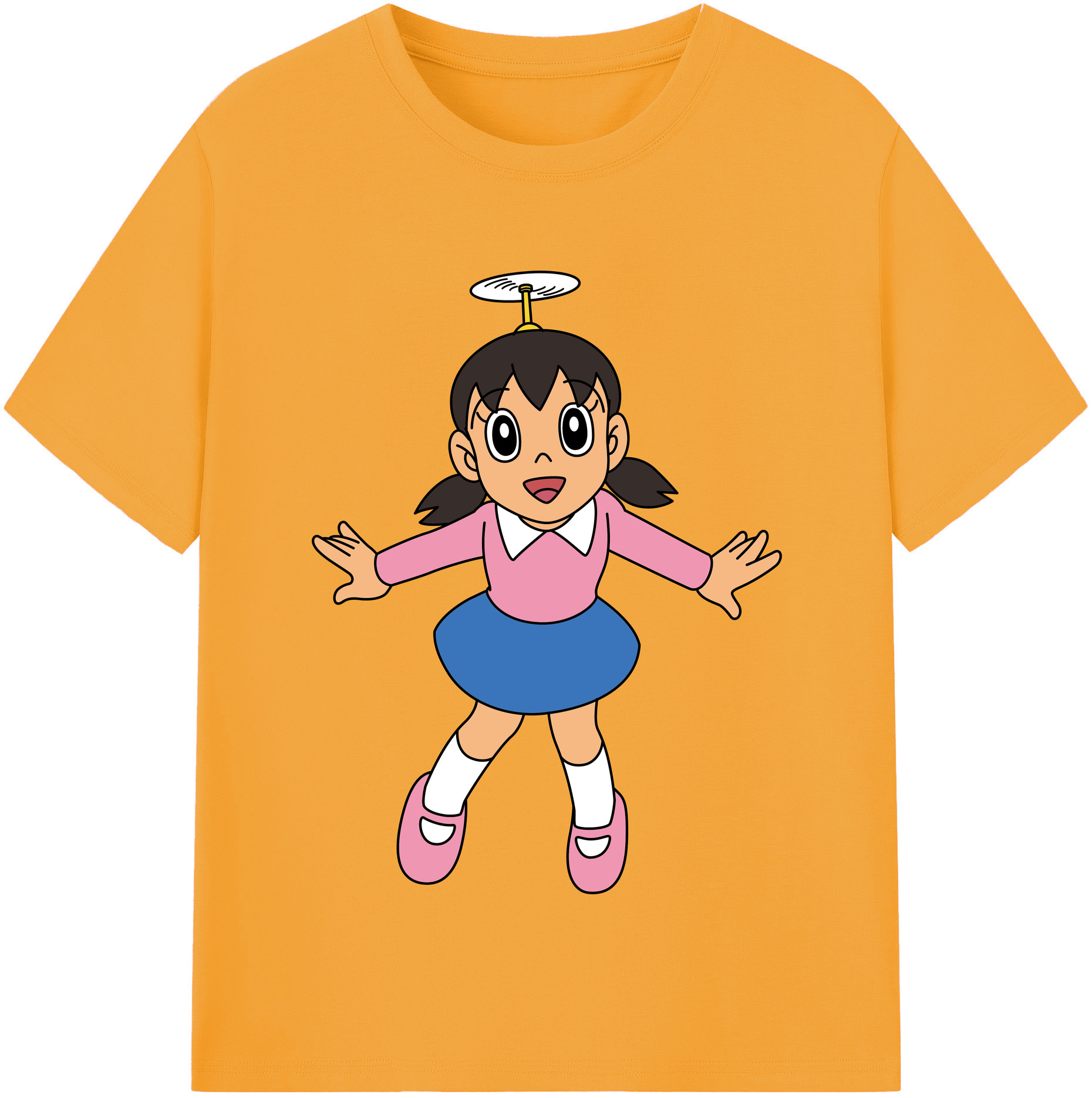 （画像用） ドラえもん みなもと しずか Doraemon Shizuka Minamoto レディースカジュアルプリントTシャツ（綿100％）
