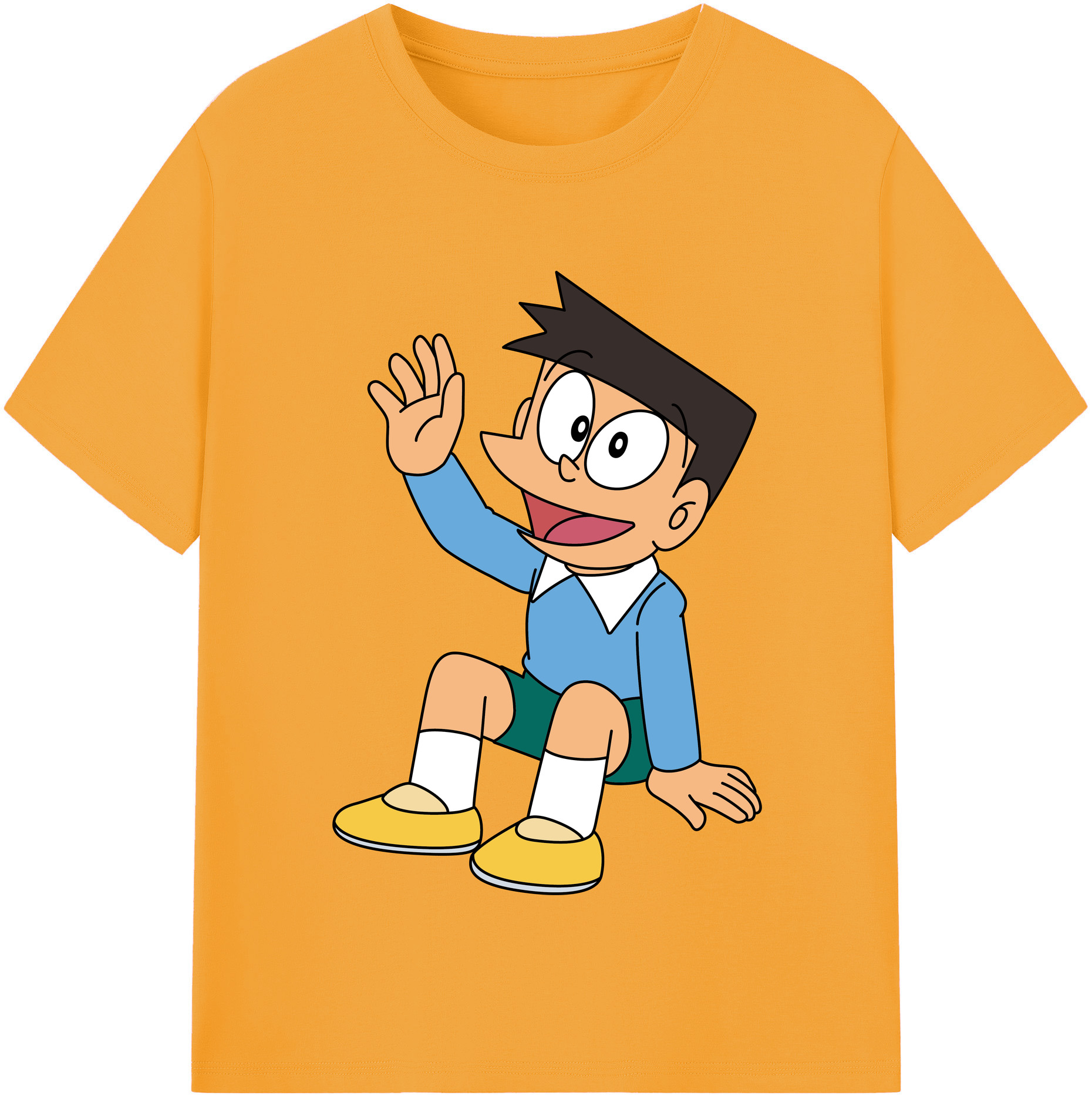 （画像用） ドラえもん 骨川 スネ夫 Doraemon Honekawa Suneo レディースカジュアルプリントTシャツ（綿100％）