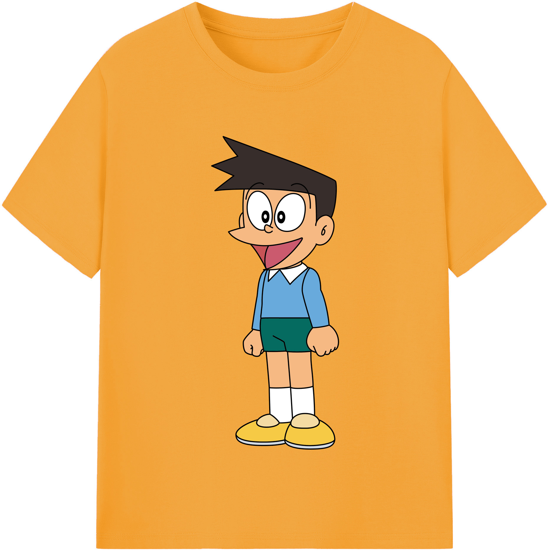 （画像用） ドラえもん 骨川 スネ夫 Doraemon Honekawa Suneo レディースカジュアルプリントTシャツ（綿100％）