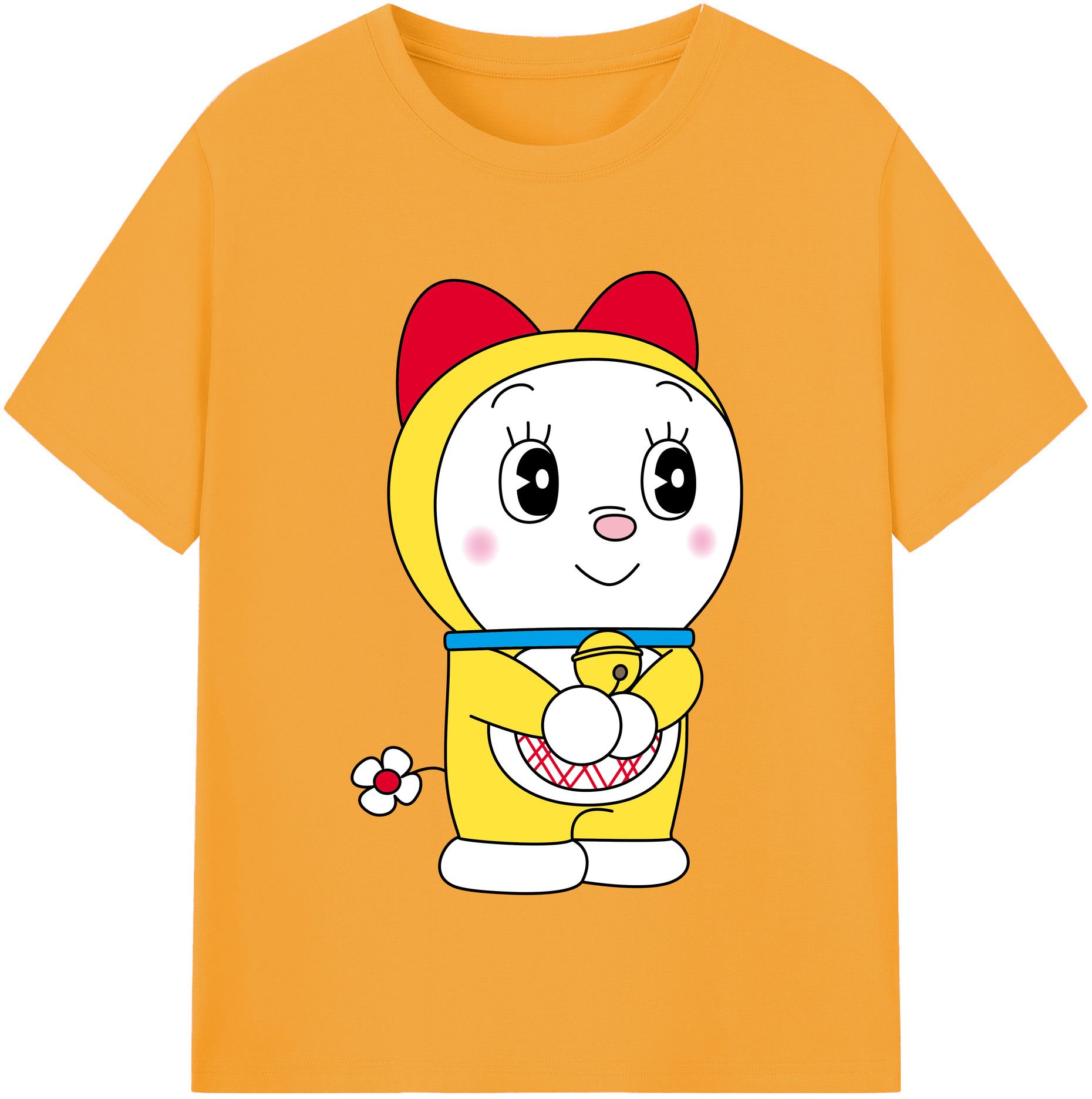 （画像用） ドラえもん ドラミ Doraemon Dorami レディースカジュアルプリントTシャツ（綿100％）