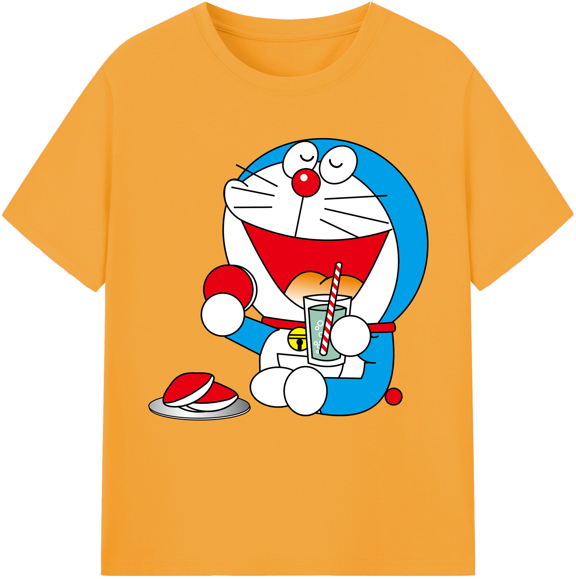 （画像用） ドラえもん Doraemon レディースカジュアルプリントTシャツ（綿100％）