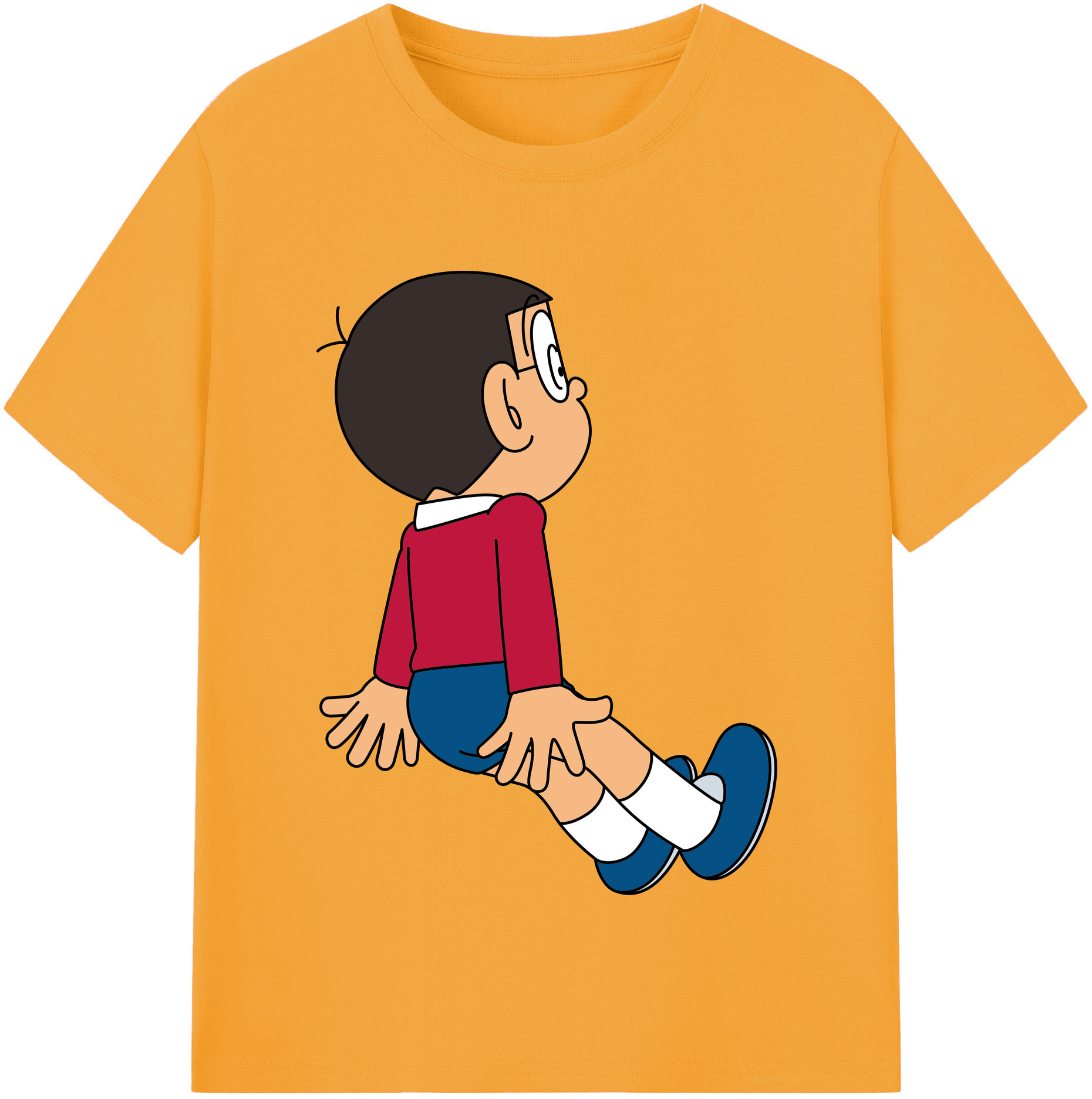（画像用） ドラえもん 野比 のび太 Doraemon Nobita Nobi レディースカジュアルプリントTシャツ（綿100％）