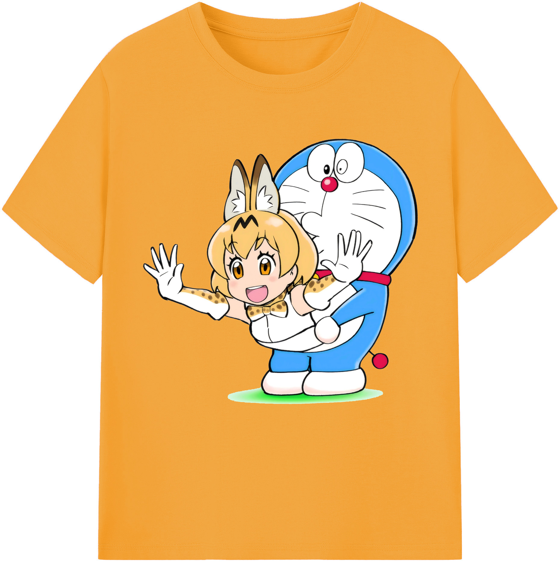 （画像用） ドラえもん Doraemon レディースカジュアルプリントTシャツ（綿100％）