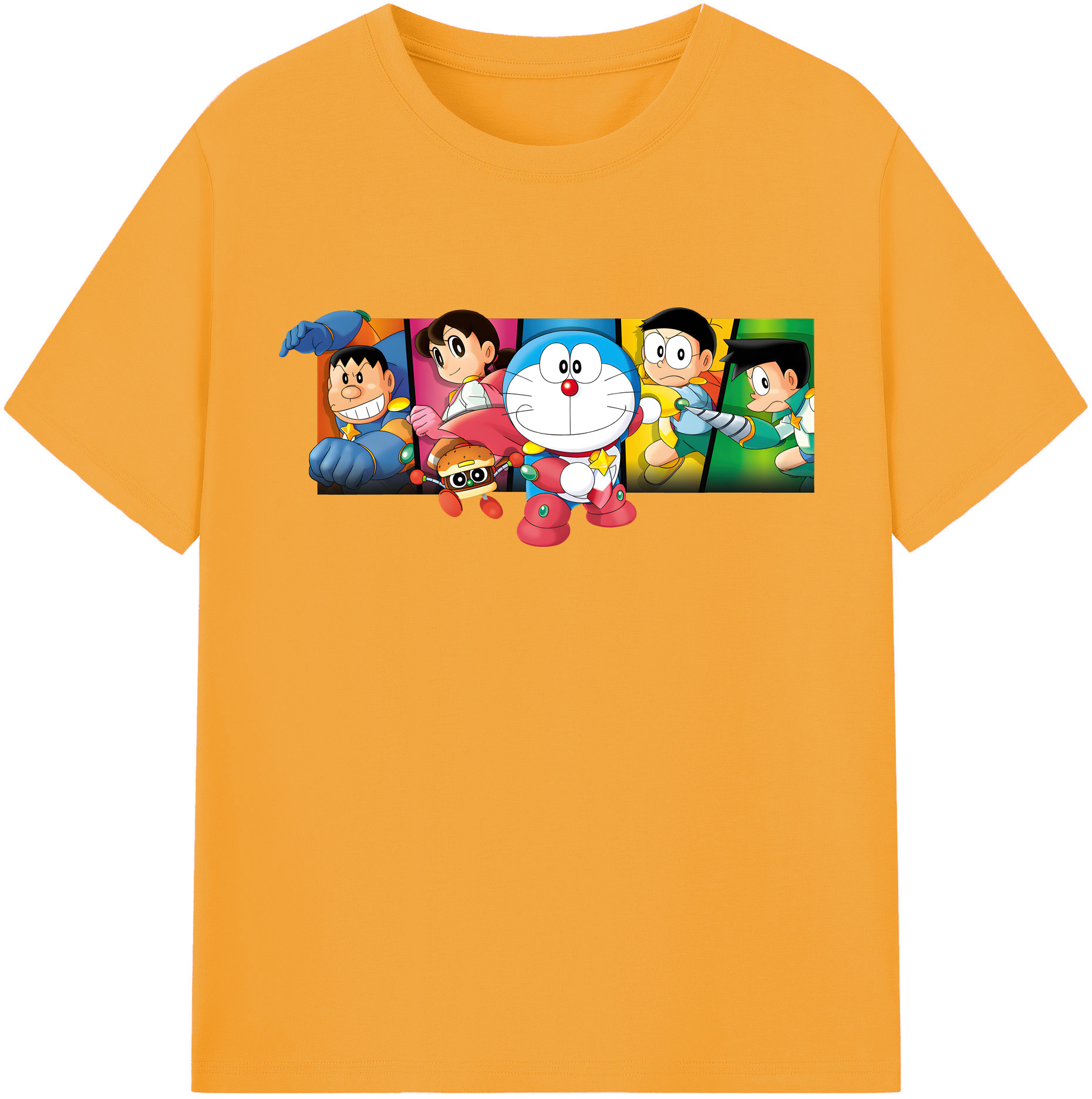 （画像用） ドラえもん Doraemon レディースカジュアルプリントTシャツ（綿100％）