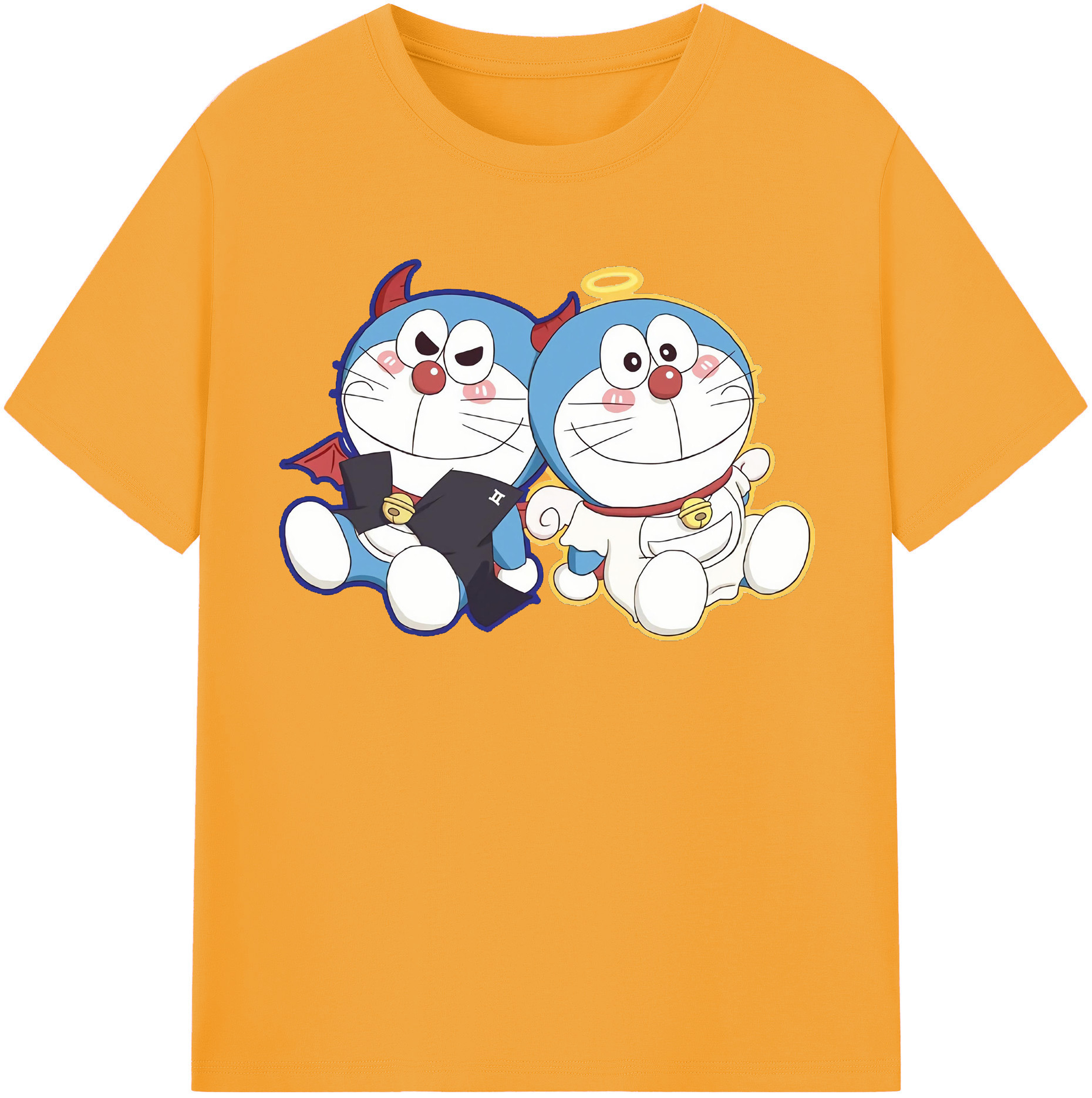 （画像用） ドラえもん Doraemon レディースカジュアルプリントTシャツ（綿100％）