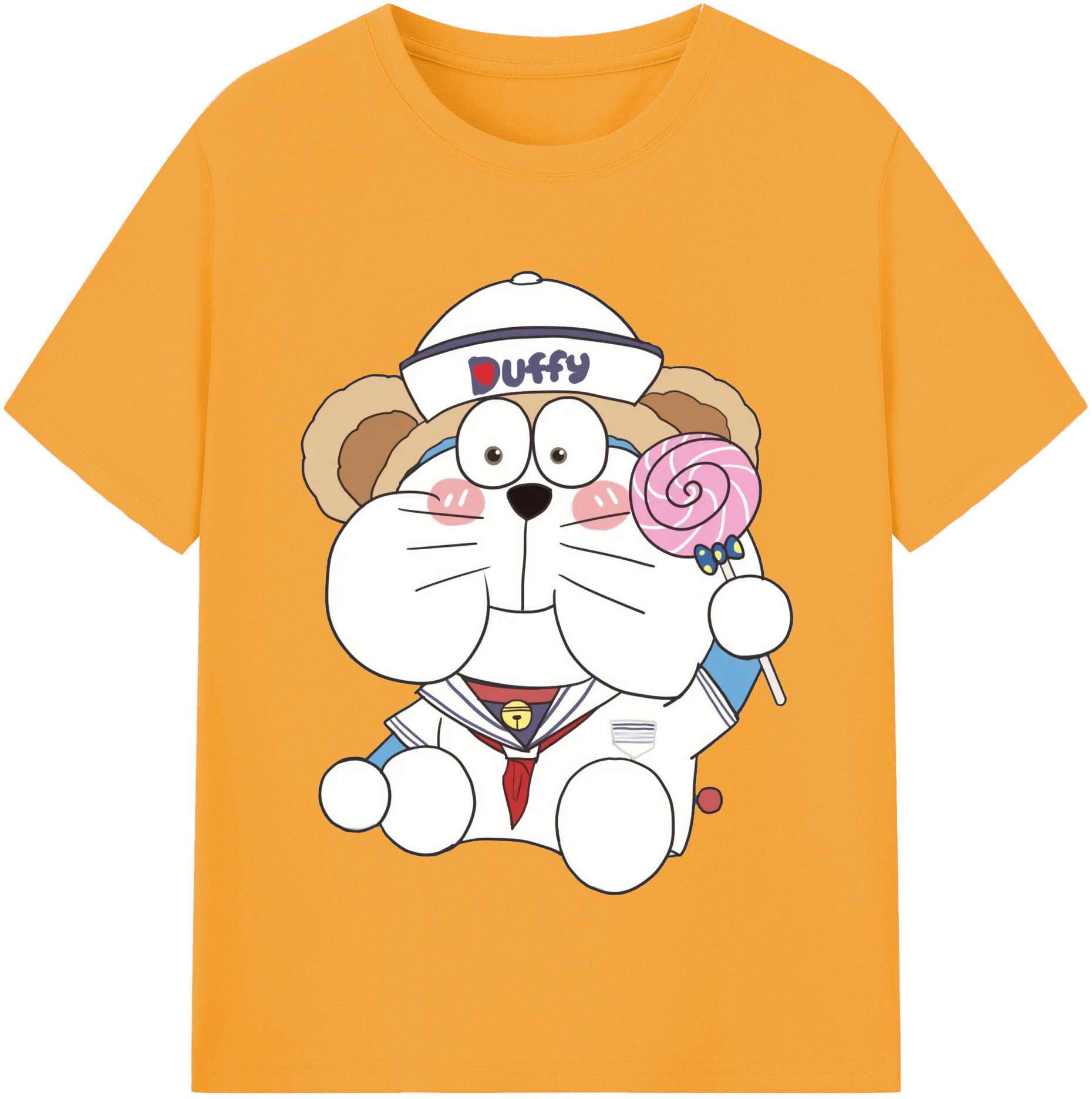 （画像用） ドラえもん Doraemon レディースカジュアルプリントTシャツ（綿100％）