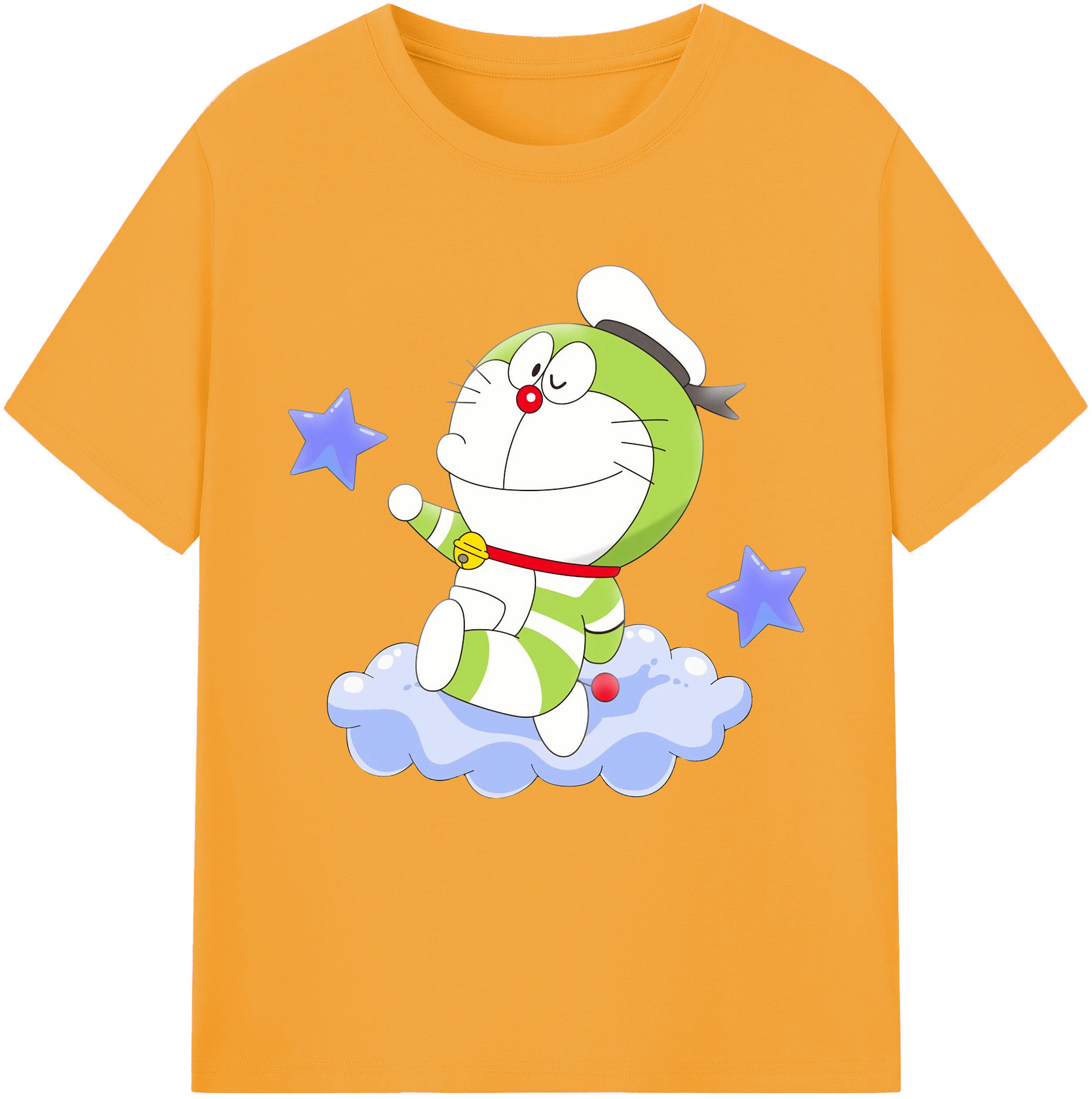 （画像用） ドラえもん Doraemon レディースカジュアルプリントTシャツ（綿100％）
