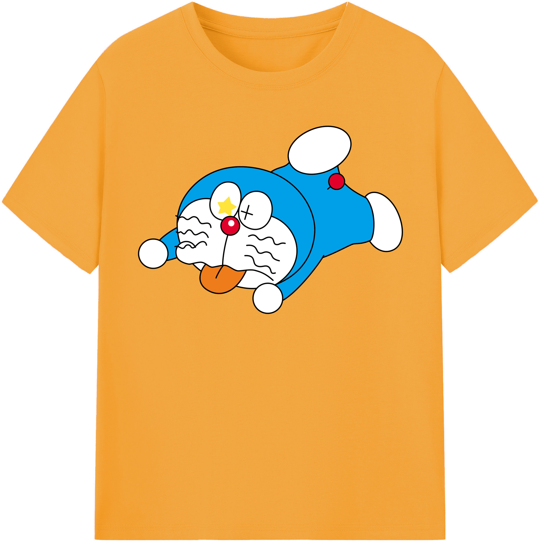 （画像用） ドラえもん Doraemon レディースカジュアルプリントTシャツ（綿100％）