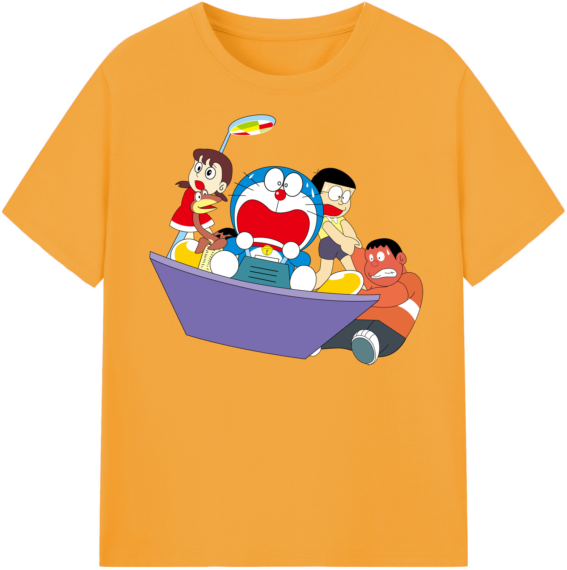 （画像用） ドラえもん Doraemon レディースカジュアルプリントTシャツ（綿100％）