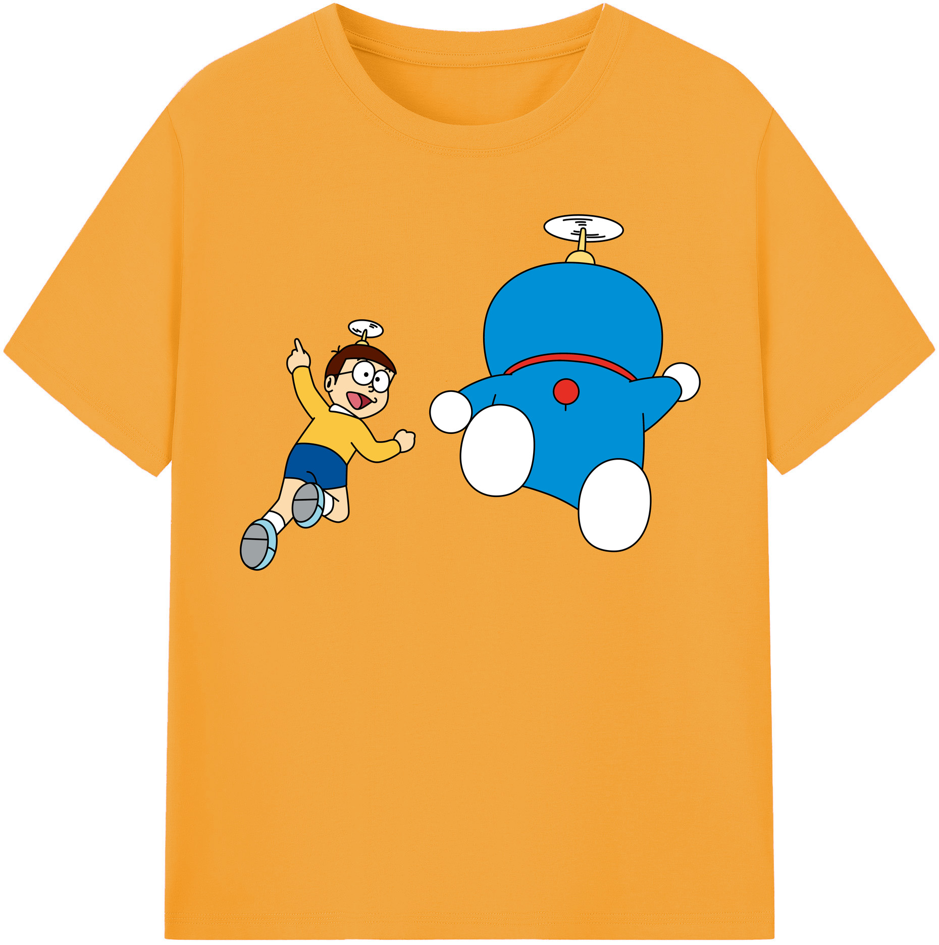 （画像用） ドラえもん 野比 のび太 Doraemon Nobita Nobi レディースカジュアルプリントTシャツ（綿100％）