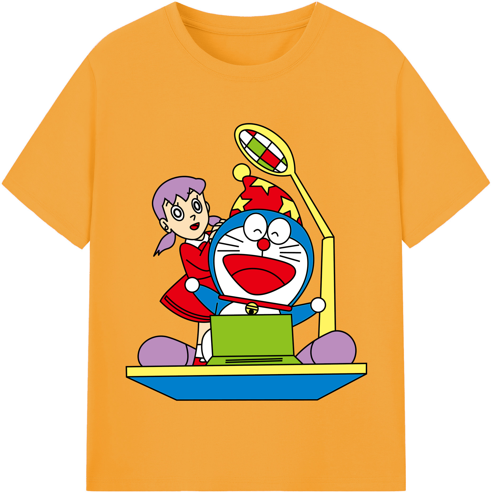 （画像用） ドラえもん みなもと しずか Doraemon Shizuka Minamoto レディースカジュアルプリントTシャツ（綿100％）
