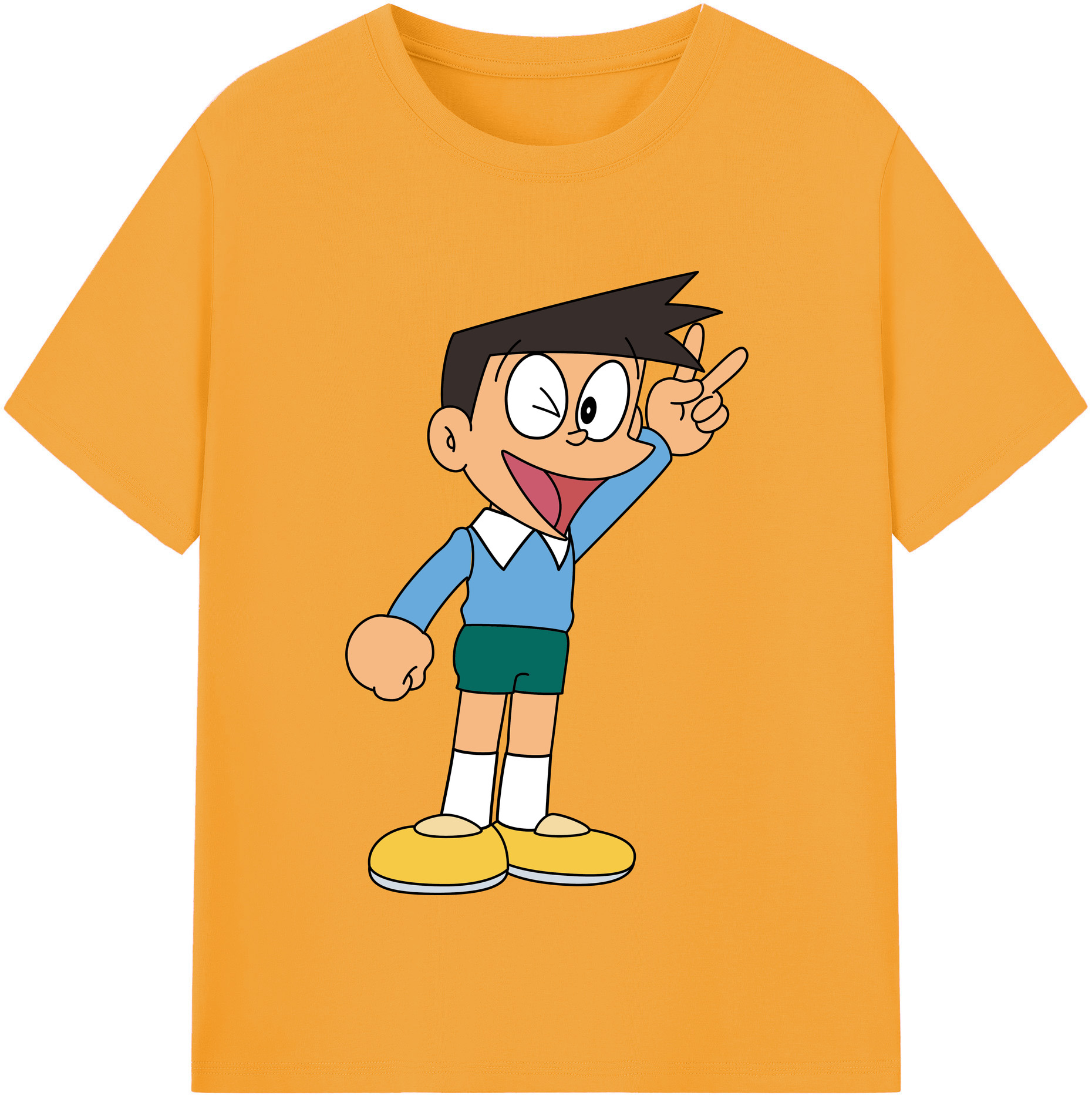 （画像用） ドラえもん 骨川 スネ夫 Doraemon Honekawa Suneo レディースカジュアルプリントTシャツ（綿100％）