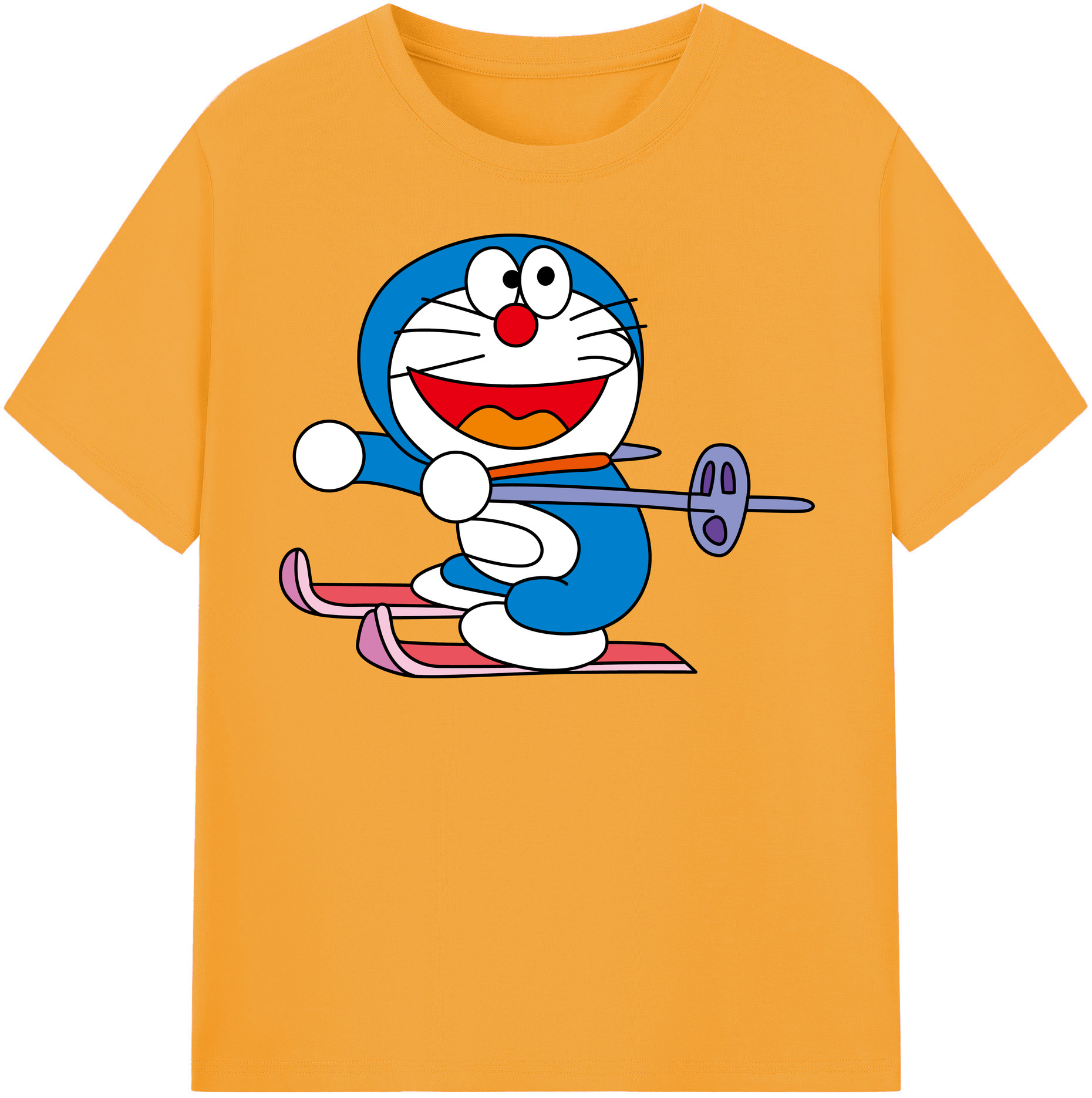 （画像用） ドラえもん Doraemon レディースカジュアルプリントTシャツ（綿100％）