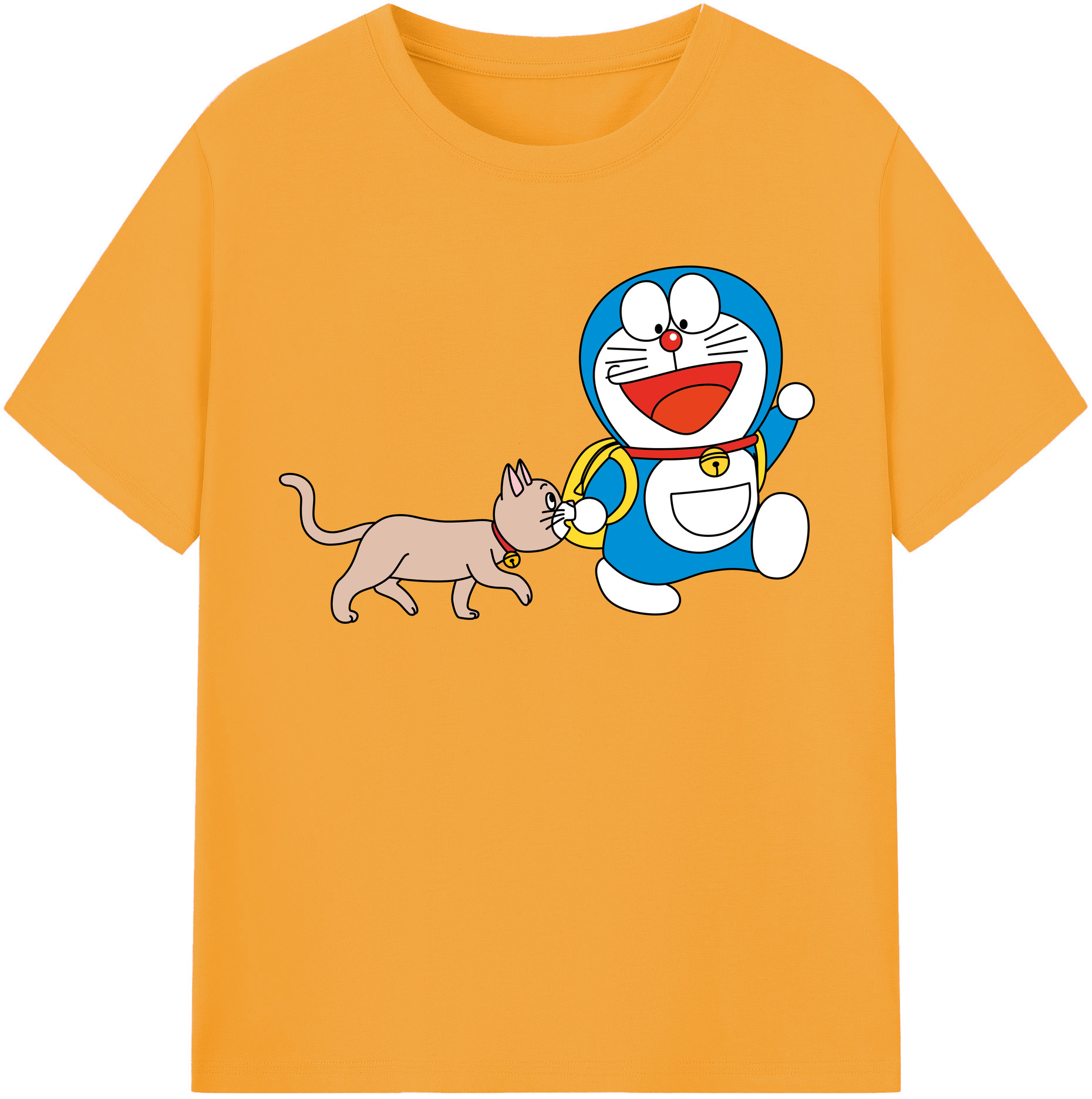（画像用） ドラえもん Doraemon レディースカジュアルプリントTシャツ（綿100％）