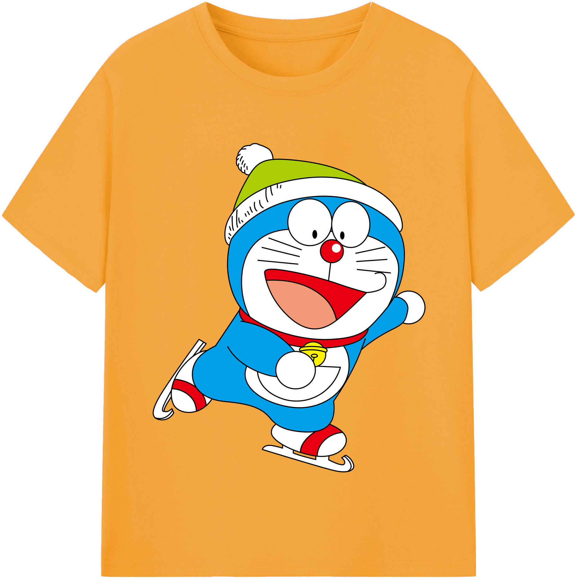 （画像用） ドラえもん Doraemon レディースカジュアルプリントTシャツ（綿100％）
