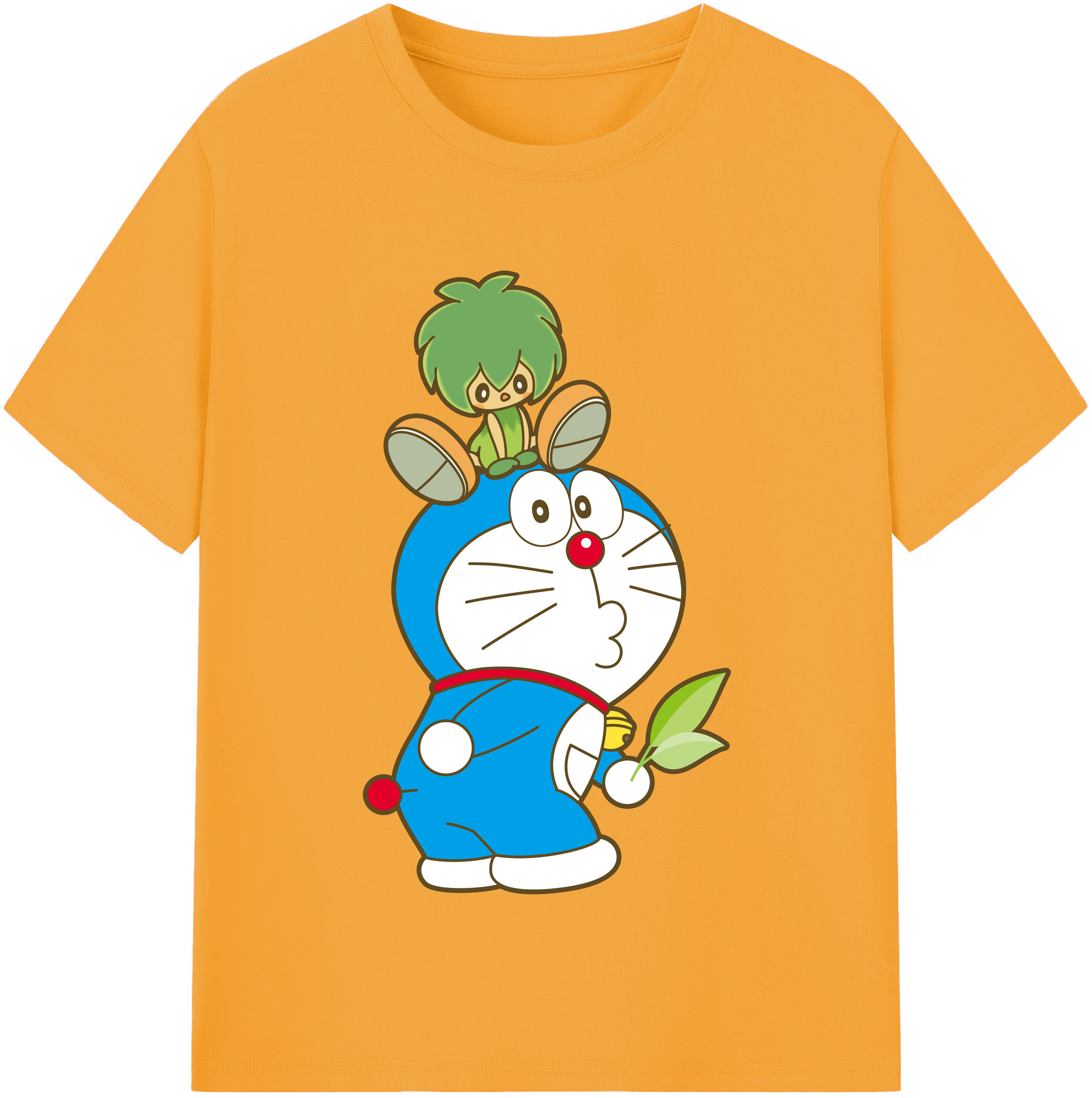 （画像用） ドラえもん Doraemon レディースカジュアルプリントTシャツ（綿100％）
