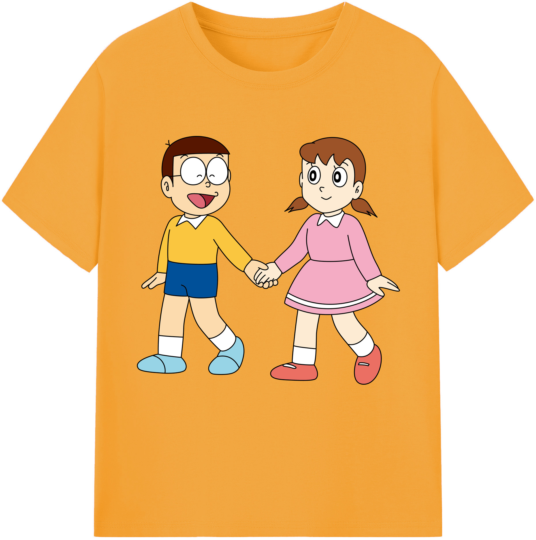 （画像用） ドラえもん 野比 のび太 Doraemon Nobita Nobi レディースカジュアルプリントTシャツ（綿100％）