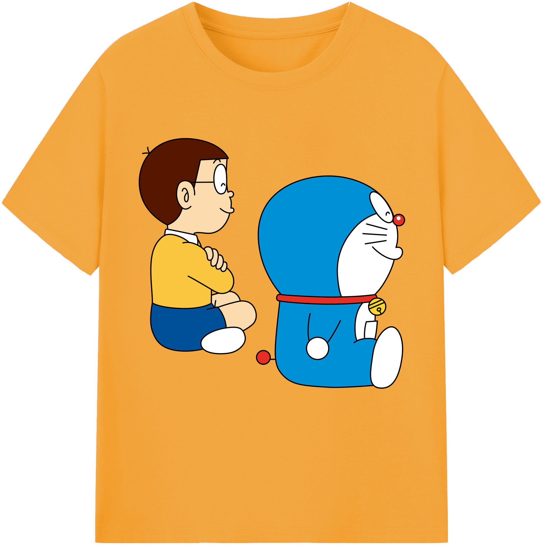 （画像用） ドラえもん 野比 のび太 Doraemon Nobita Nobi レディースカジュアルプリントTシャツ（綿100％）