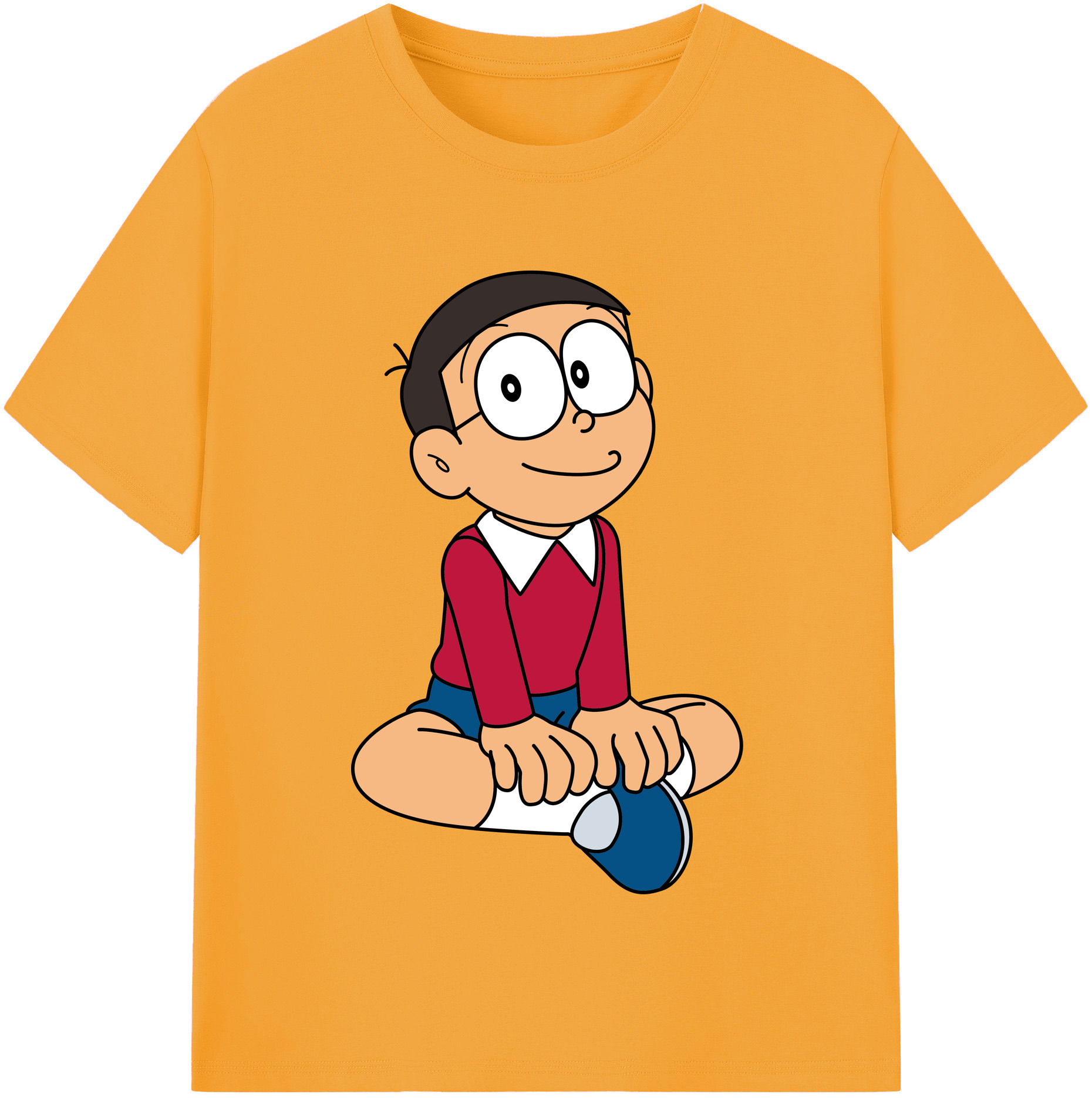 （画像用） ドラえもん 野比 のび太 Doraemon Nobita Nobi レディースカジュアルプリントTシャツ（綿100％）