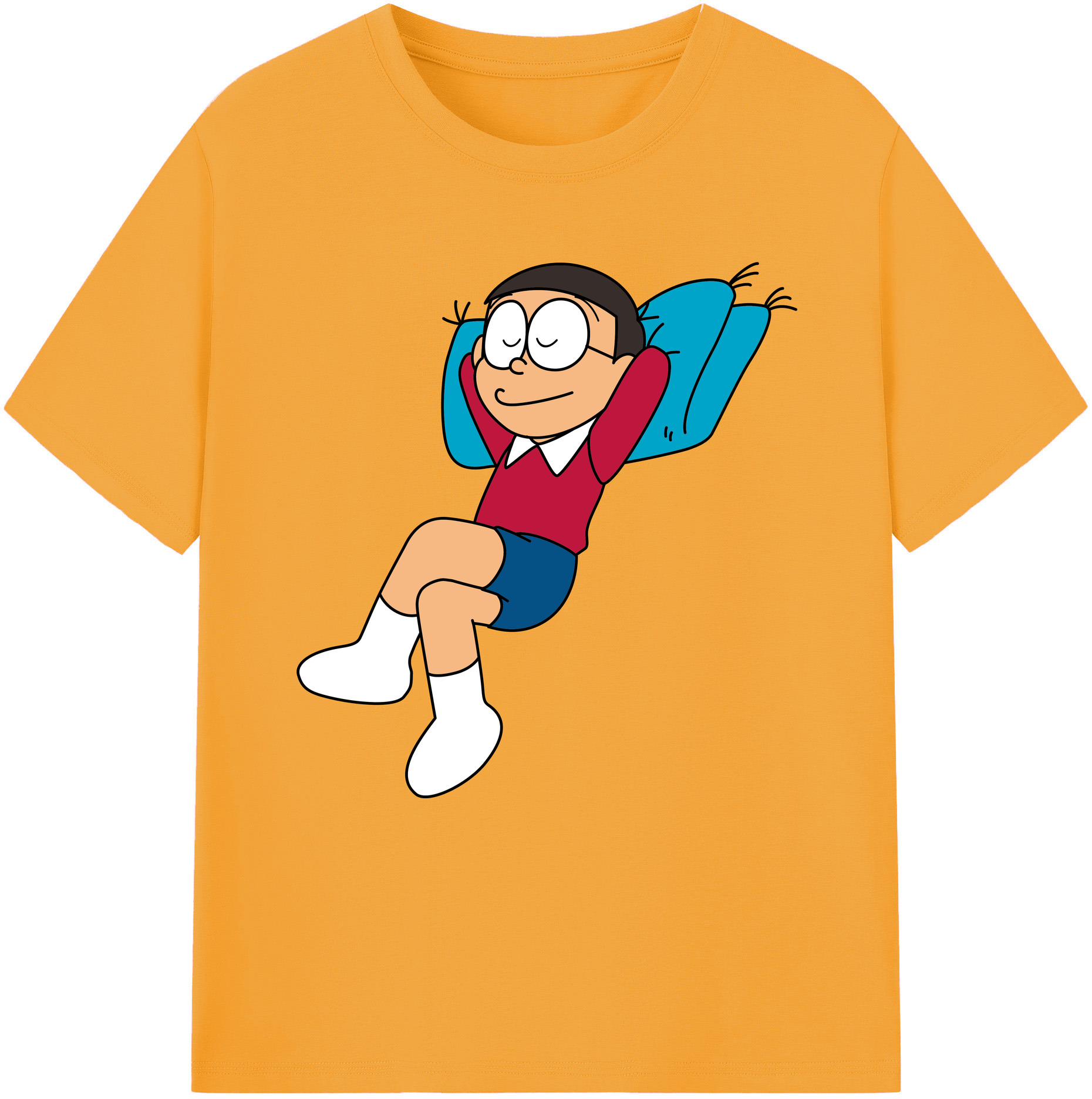 （画像用） ドラえもん 野比 のび太 Doraemon Nobita Nobi レディースカジュアルプリントTシャツ（綿100％）