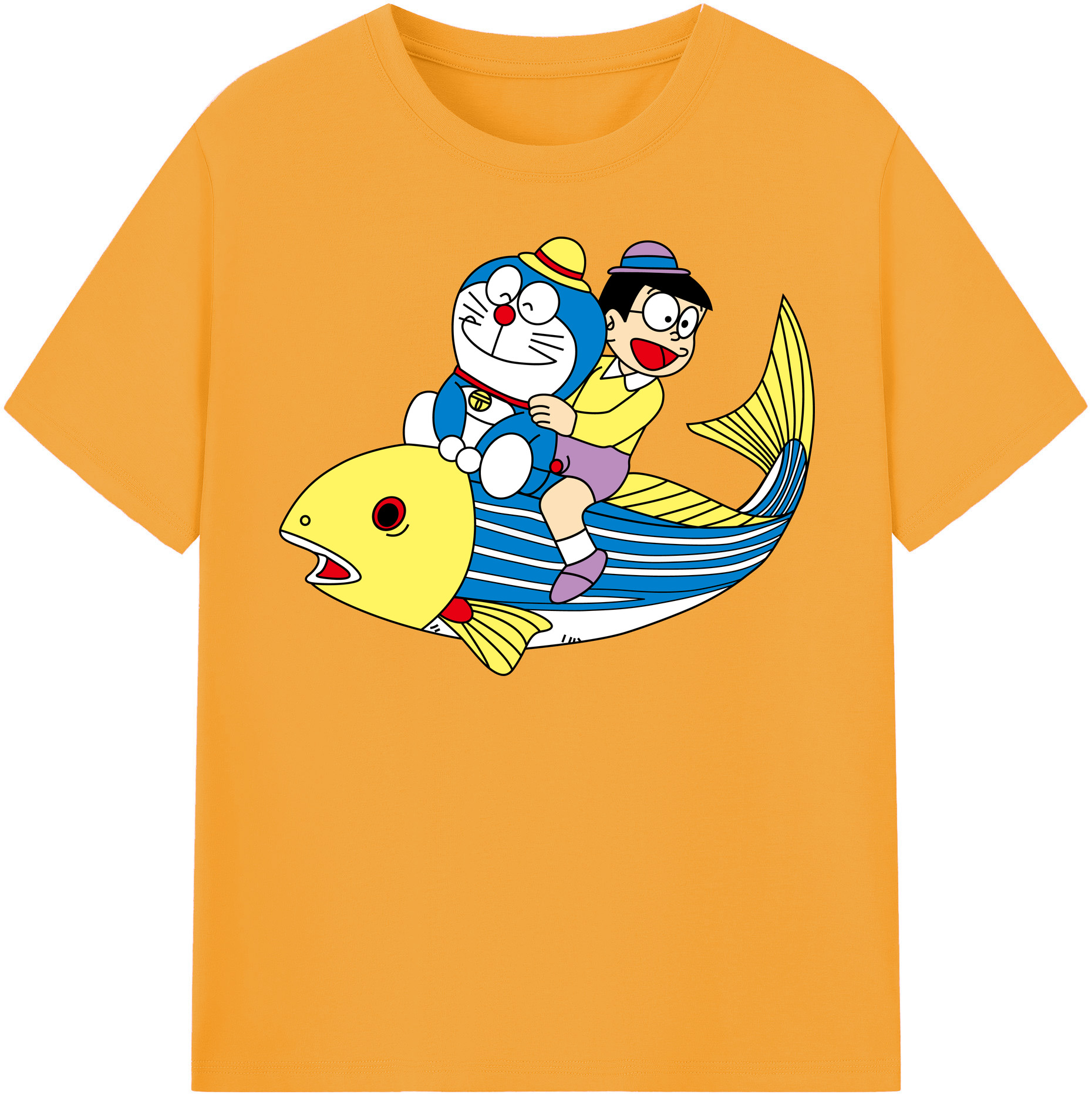 （画像用） ドラえもん 野比 のび太 Doraemon Nobita Nobi レディースカジュアルプリントTシャツ（綿100％）