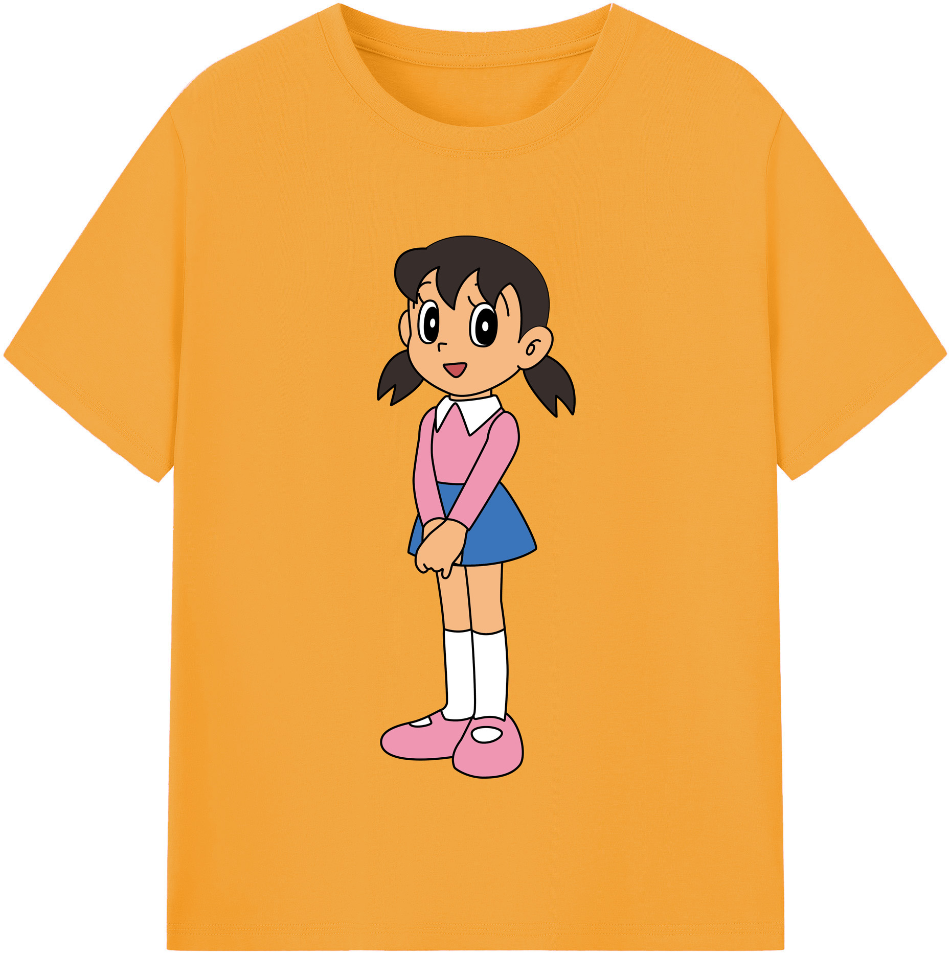 （画像用） ドラえもん みなもと しずか Doraemon Shizuka Minamoto レディースカジュアルプリントTシャツ（綿100％）