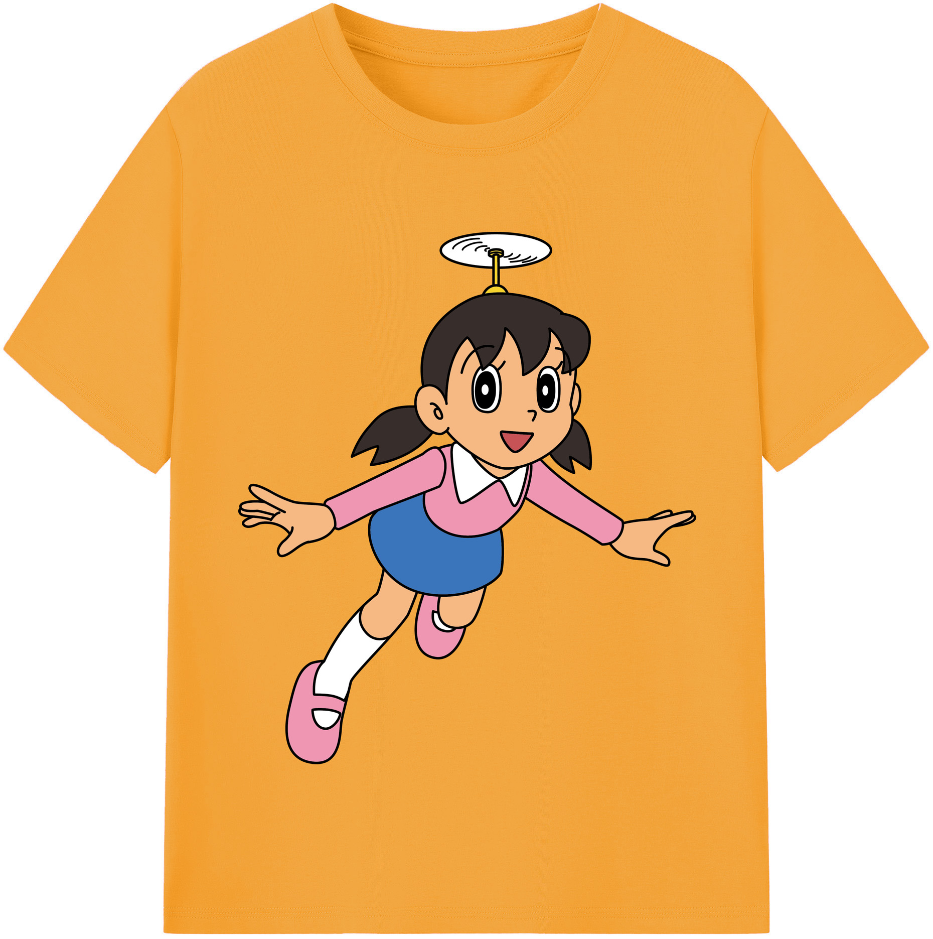 （画像用） ドラえもん みなもと しずか Doraemon Shizuka Minamoto レディースカジュアルプリントTシャツ（綿100％）
