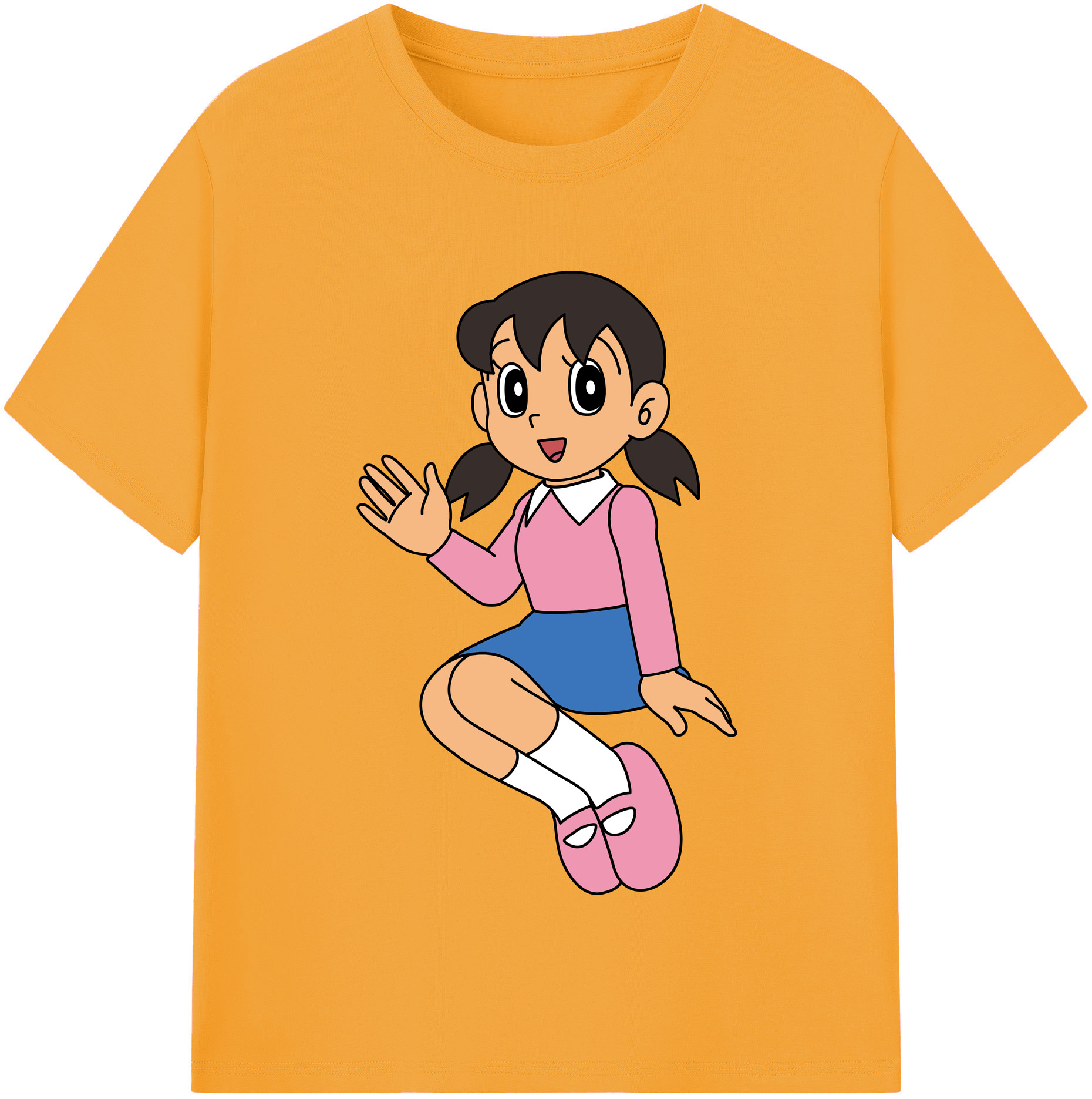 （画像用） ドラえもん みなもと しずか Doraemon Shizuka Minamoto レディースカジュアルプリントTシャツ（綿100％）