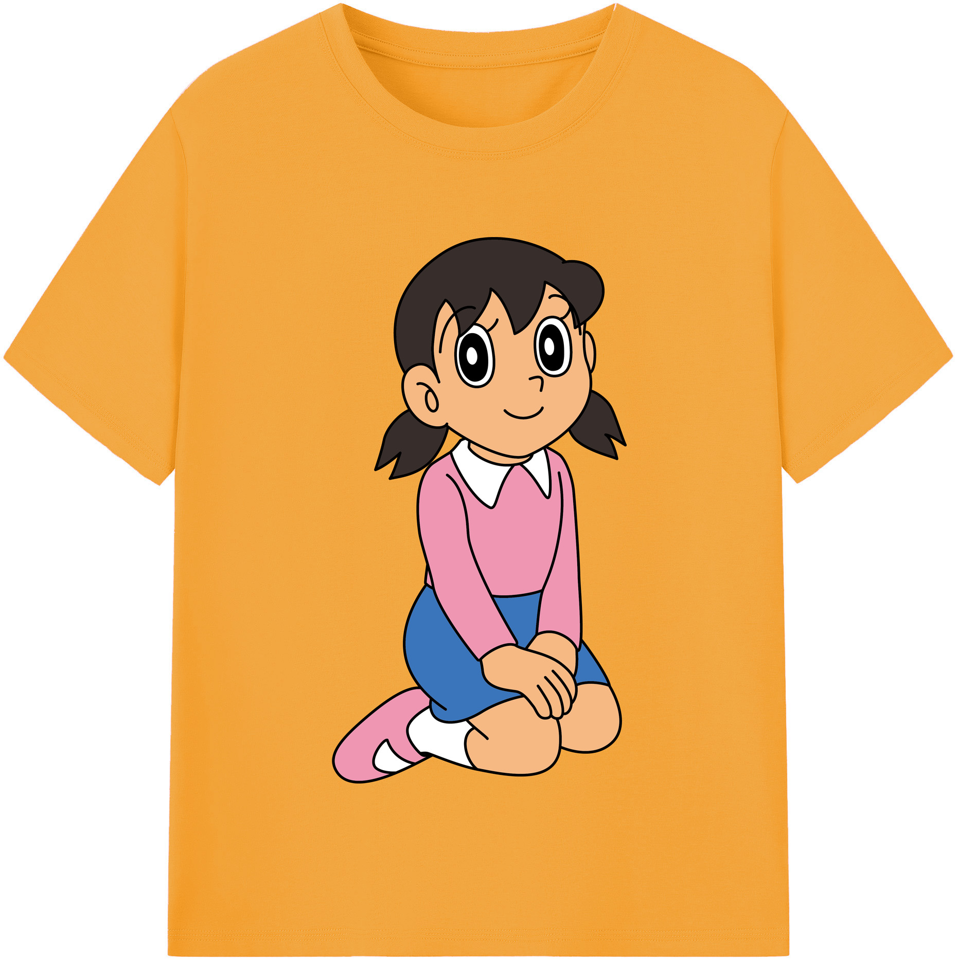 （画像用） ドラえもん みなもと しずか Doraemon Shizuka Minamoto レディースカジュアルプリントTシャツ（綿100％）